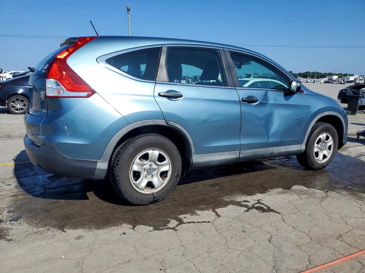 2013 Honda Cr-v Lx Blue vin: 5J6RM3H31DL039593