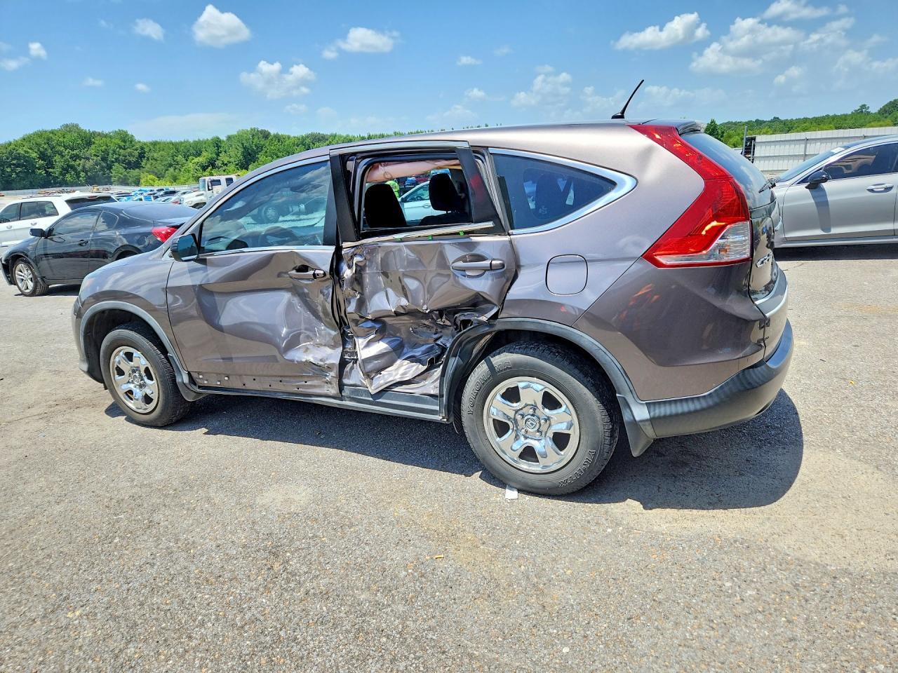 2014 Honda Cr-v Lx Brown vin: 5J6RM3H31EL006269