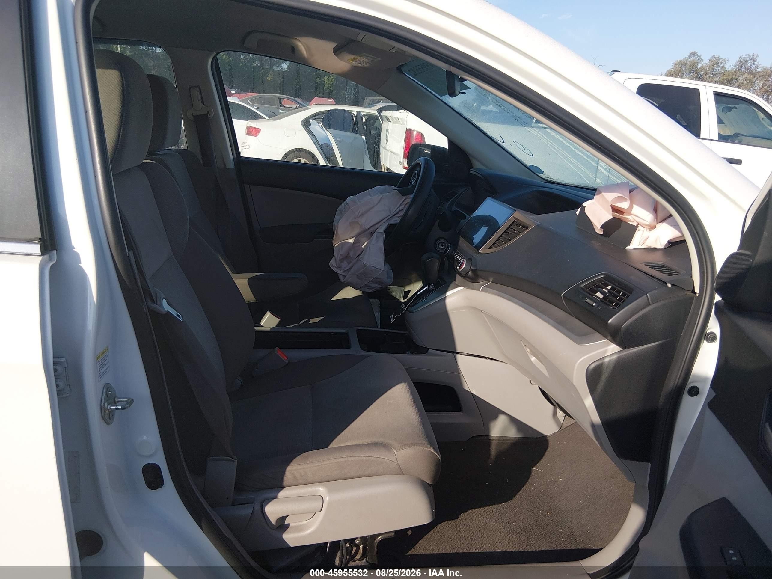 2014 Honda Cr-v Lx White vin: 5J6RM3H31EL011231