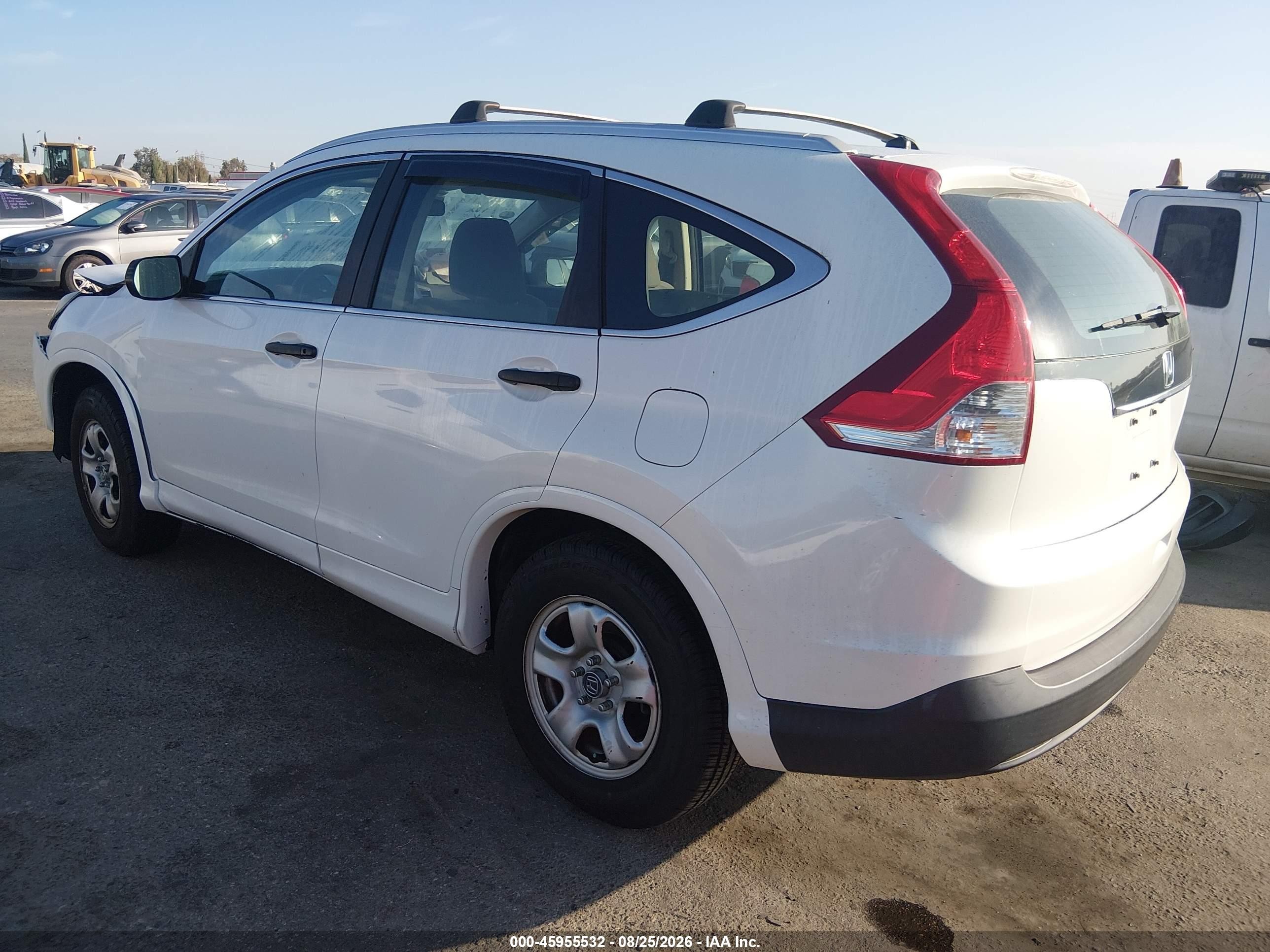 2014 Honda Cr-v Lx White vin: 5J6RM3H31EL011231