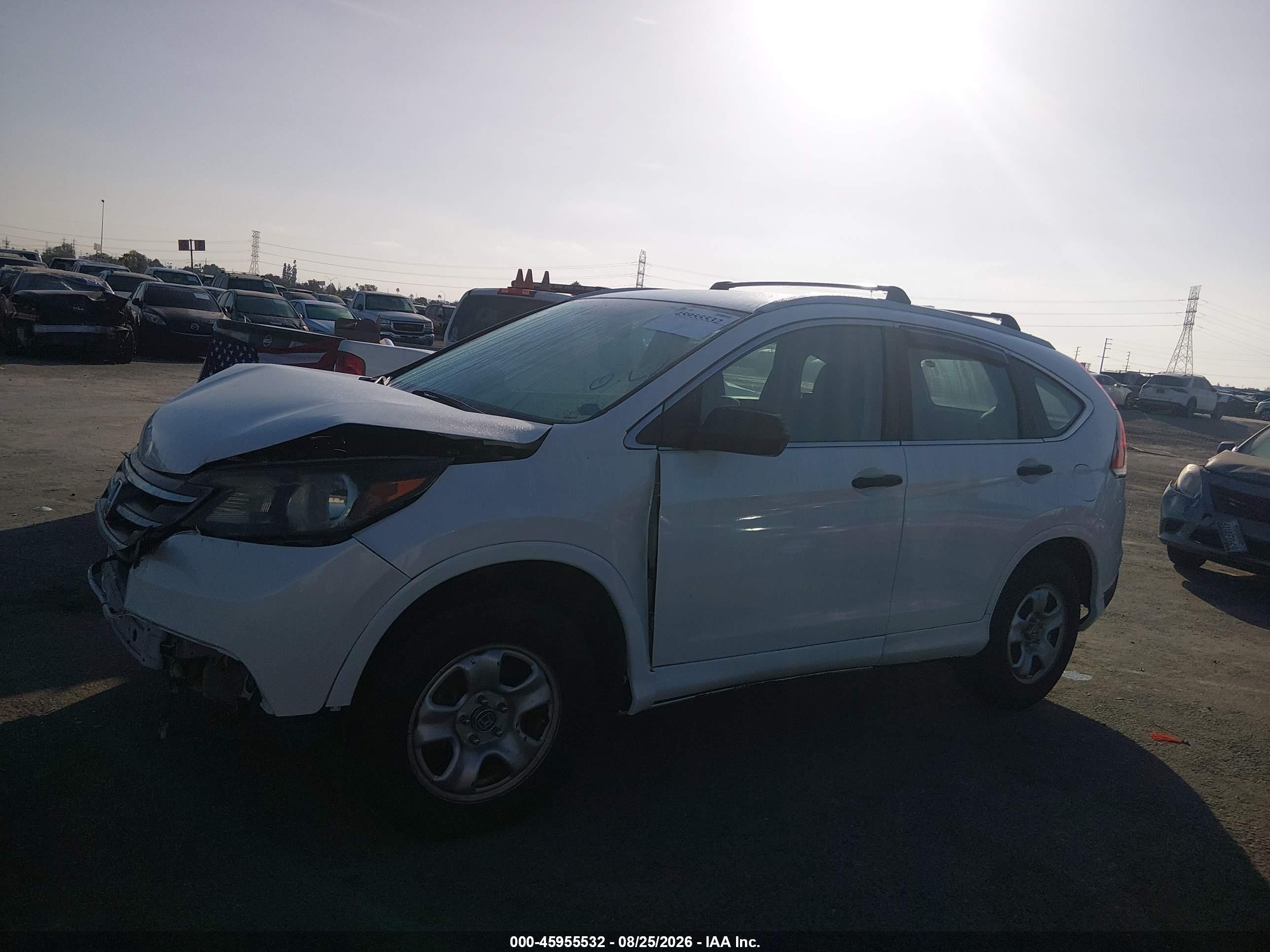 2014 Honda Cr-v Lx White vin: 5J6RM3H31EL011231