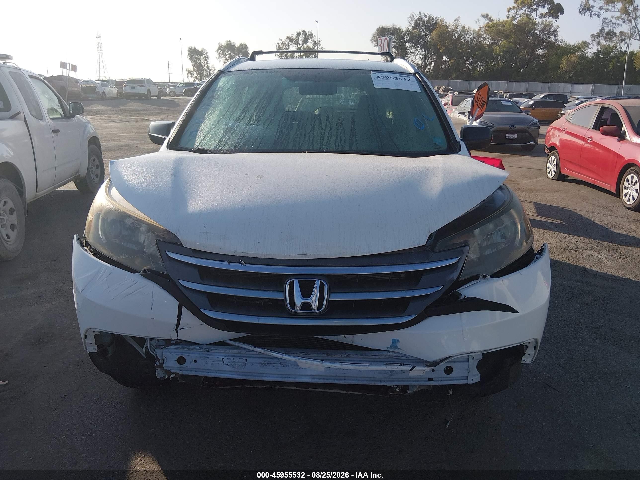 2014 Honda Cr-v Lx White vin: 5J6RM3H31EL011231