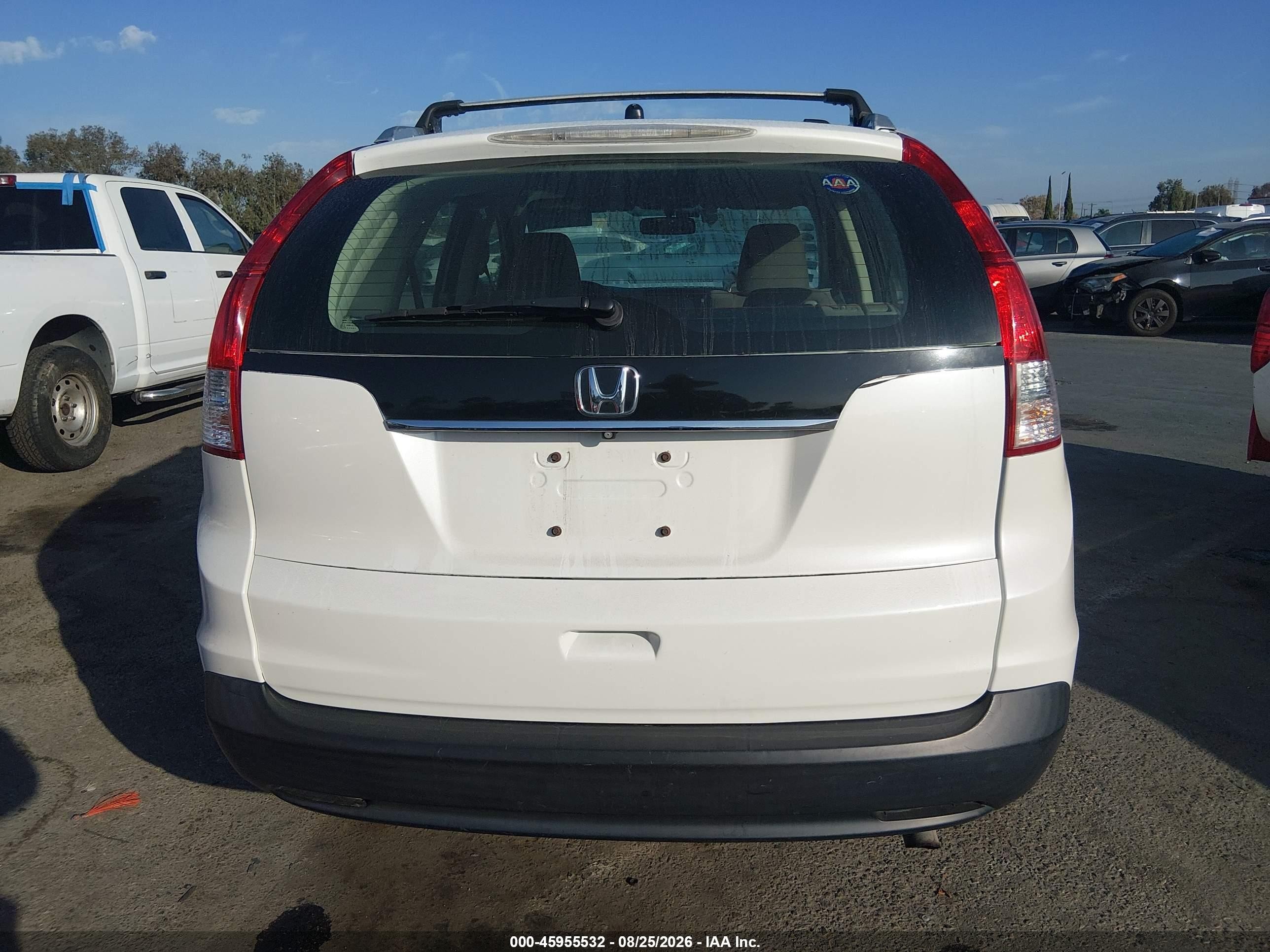 2014 Honda Cr-v Lx White vin: 5J6RM3H31EL011231