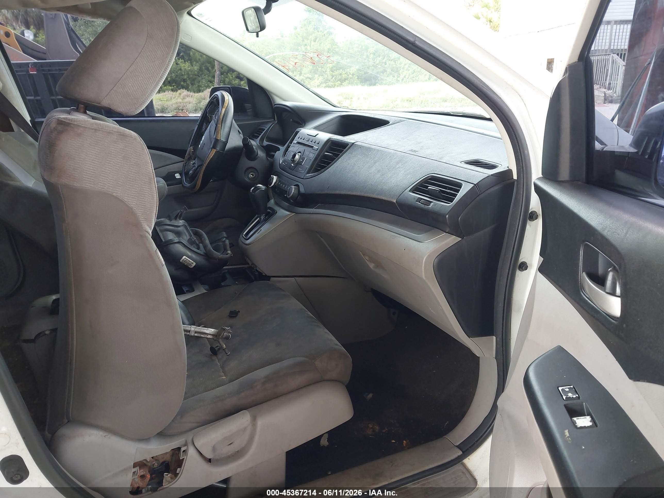 2014 Honda Cr-v Lx White vin: 5J6RM3H31EL013867