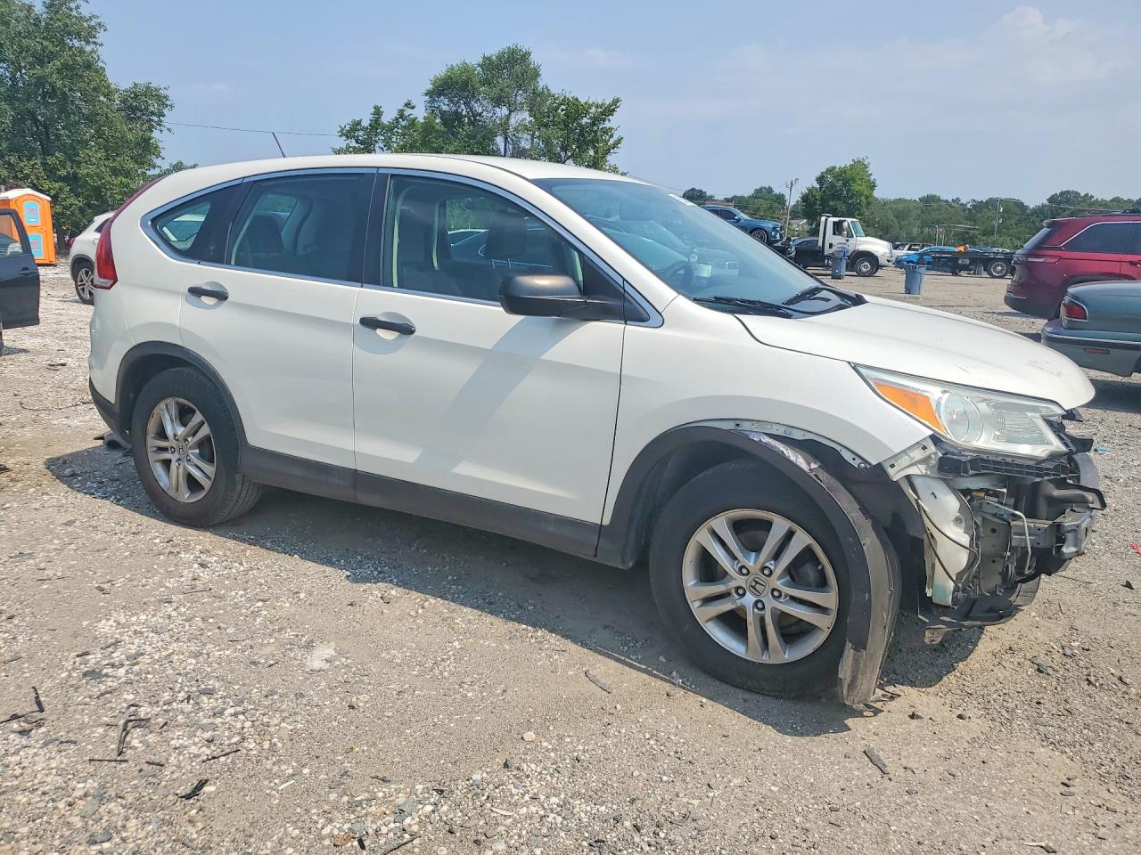 2014 Honda Cr-v Lx White vin: 5J6RM3H31EL014453