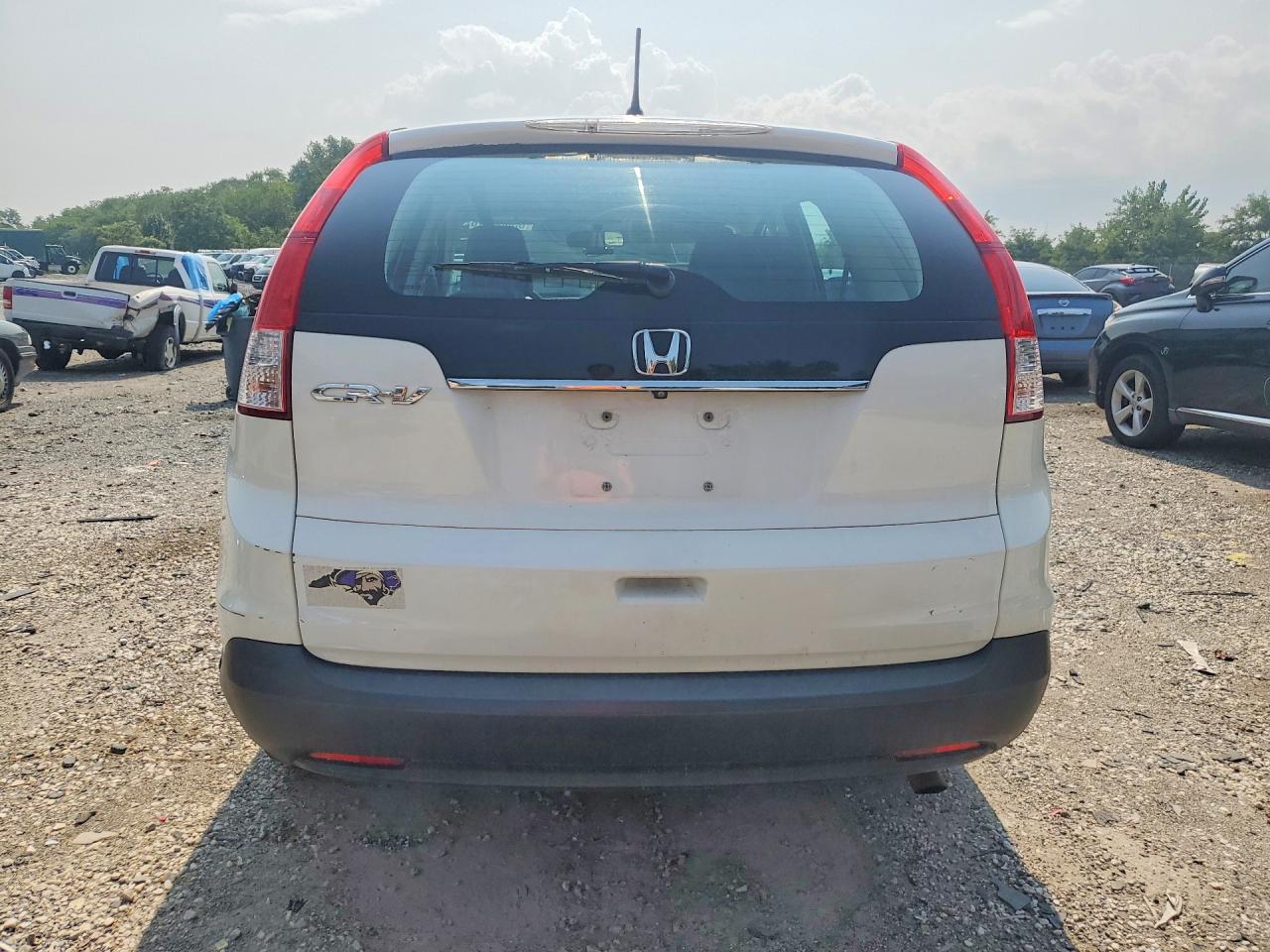 2014 Honda Cr-v Lx White vin: 5J6RM3H31EL014453