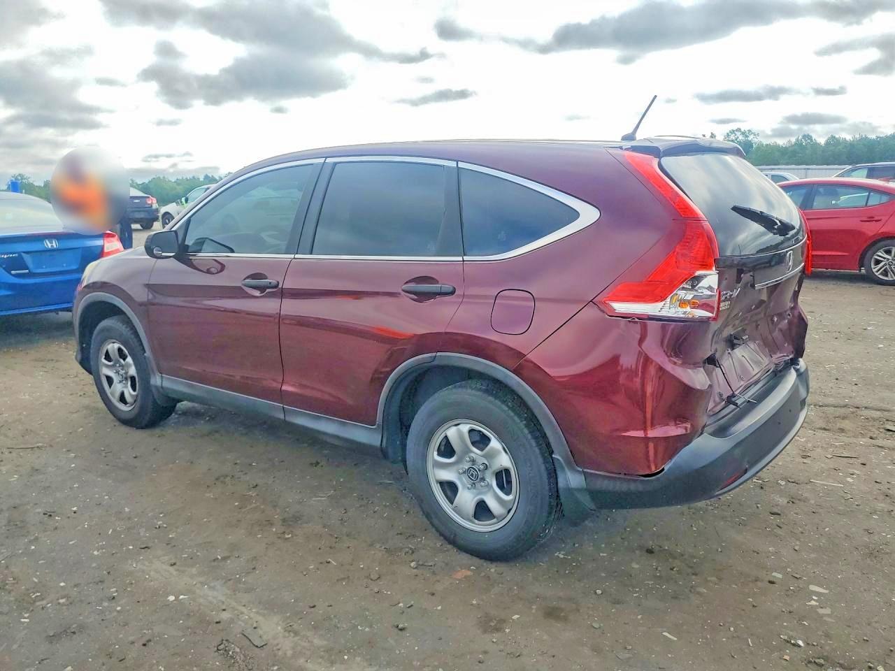 2014 Honda Cr-v Lx Burgundy vin: 5J6RM3H31EL015442