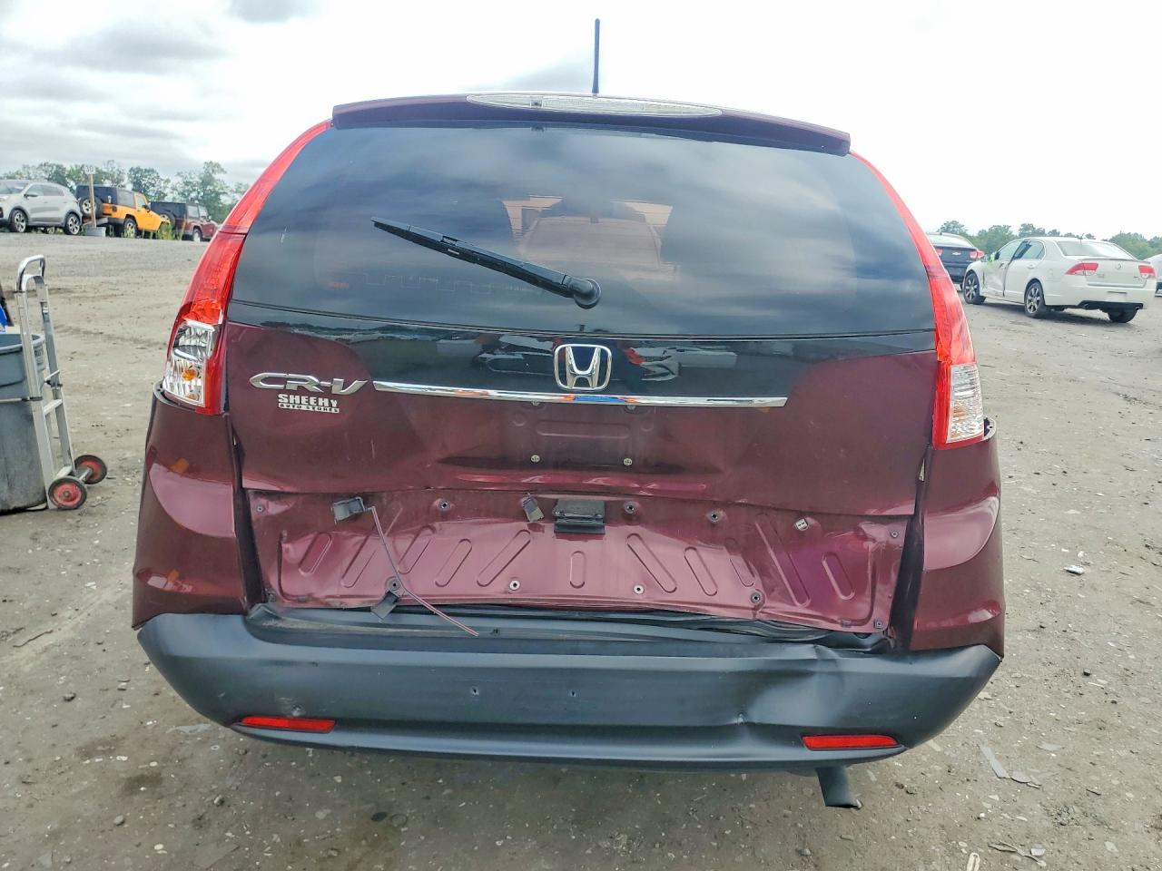 2014 Honda Cr-v Lx Burgundy vin: 5J6RM3H31EL015442
