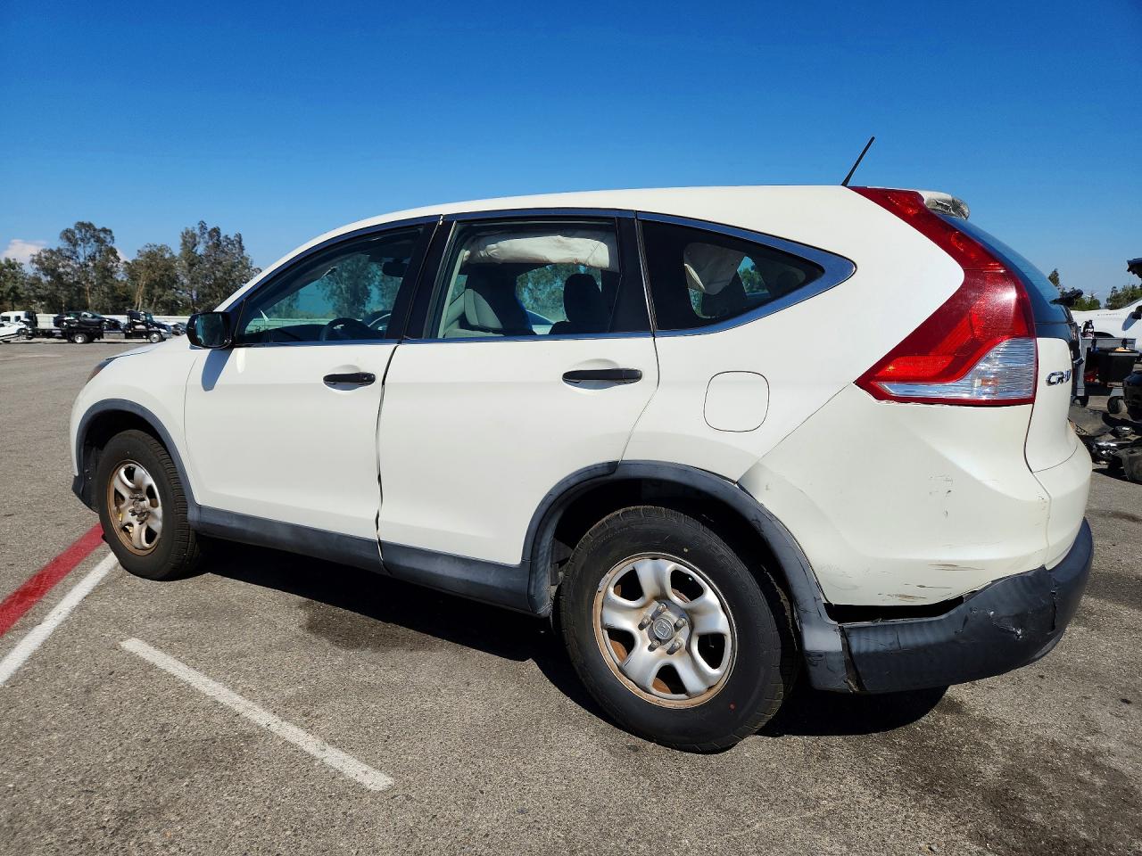 2014 Honda Cr-v Lx White vin: 5J6RM3H31EL030359