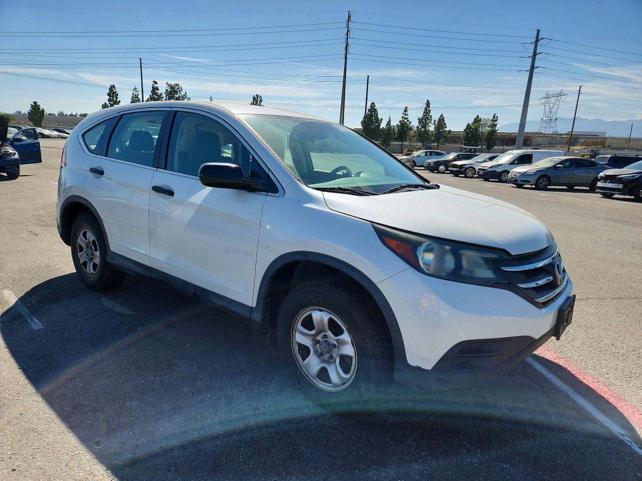 2014 Honda Cr-v Lx White vin: 5J6RM3H31EL030359