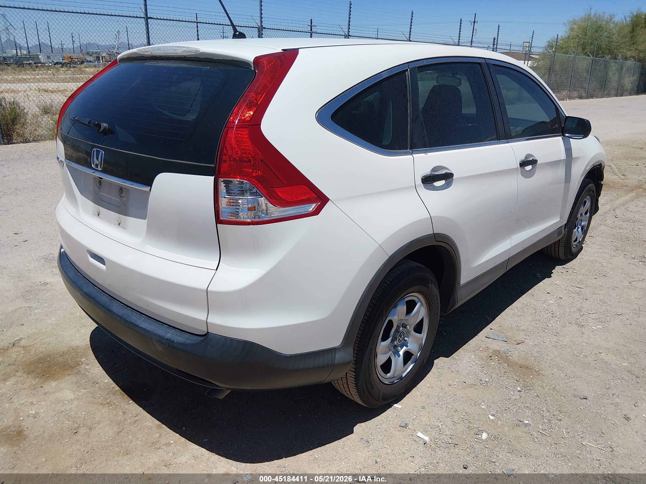 2014 Honda Cr-v Lx White vin: 5J6RM3H31EL041216