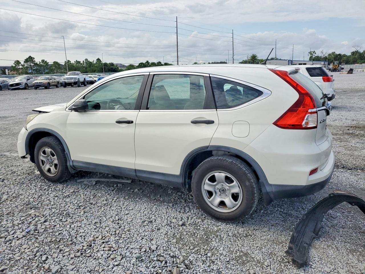2015 Honda Cr-v Lx White vin: 5J6RM3H31FL003440