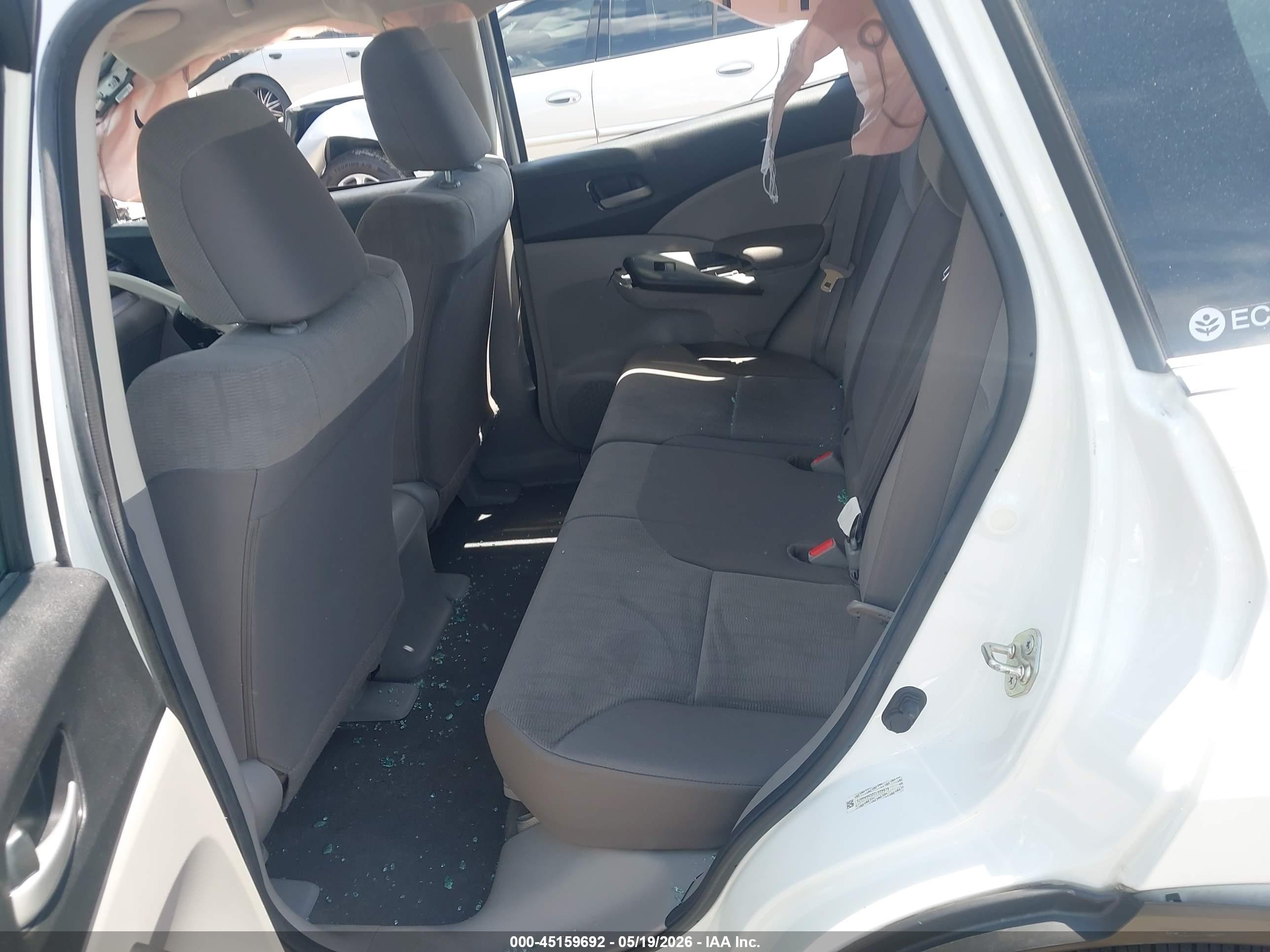 2012 Honda Cr-v Lx White vin: 5J6RM3H32CL029878
