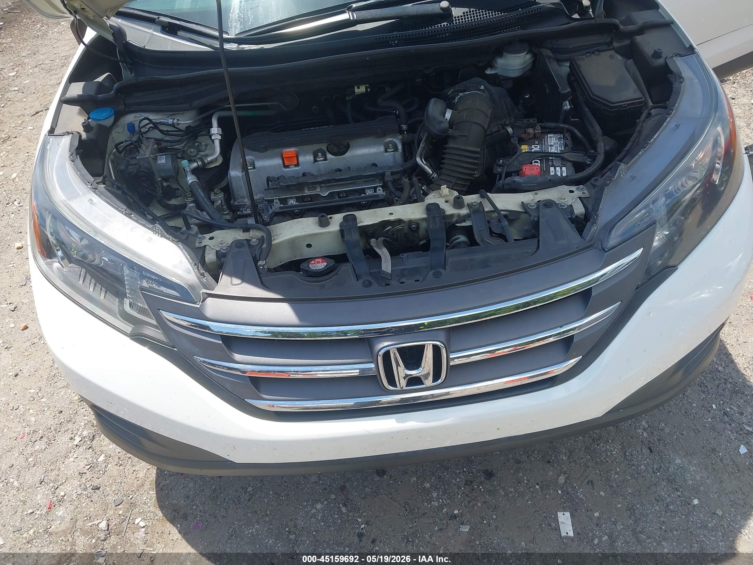 2012 Honda Cr-v Lx White vin: 5J6RM3H32CL029878