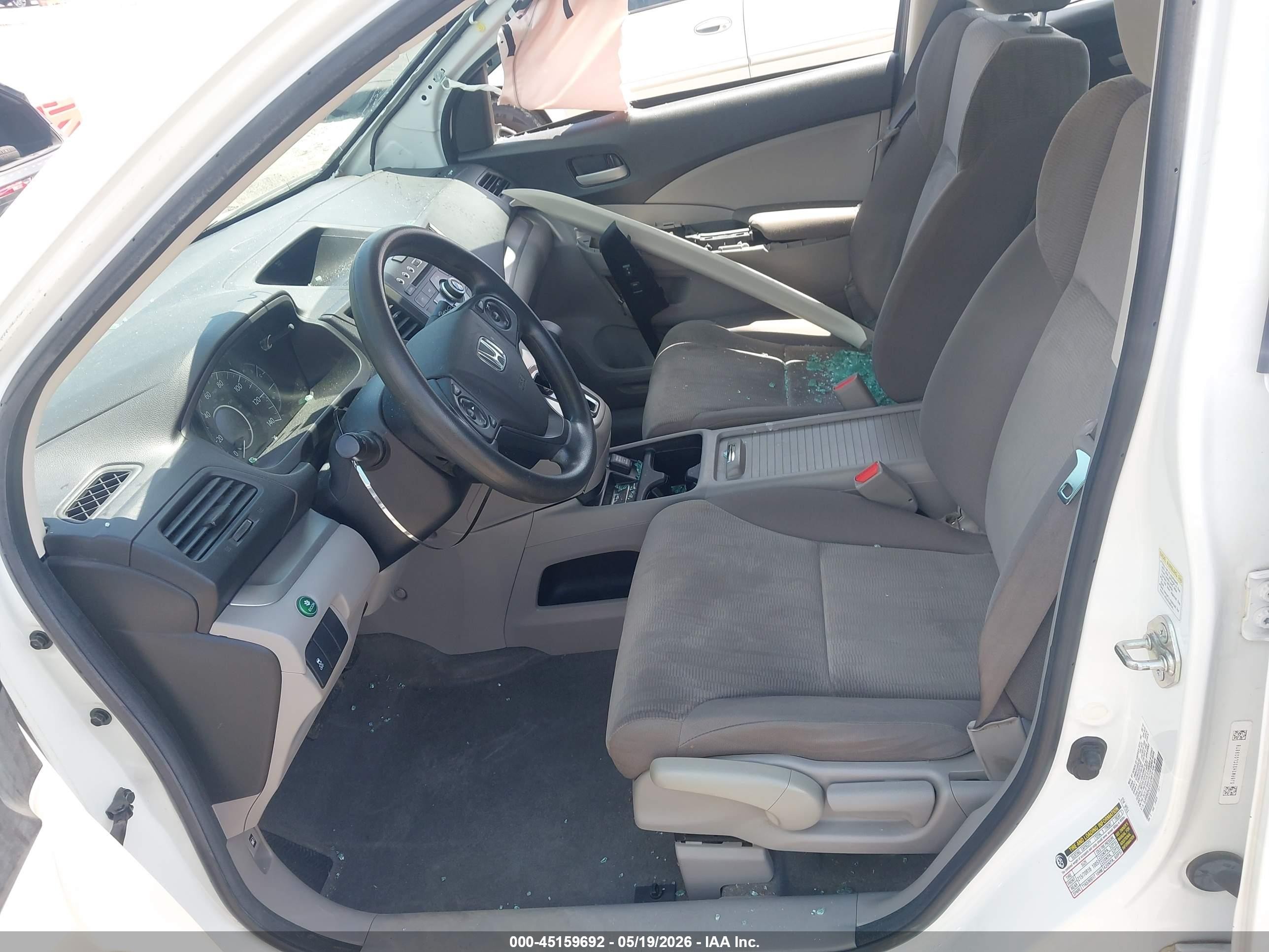 2012 Honda Cr-v Lx White vin: 5J6RM3H32CL029878