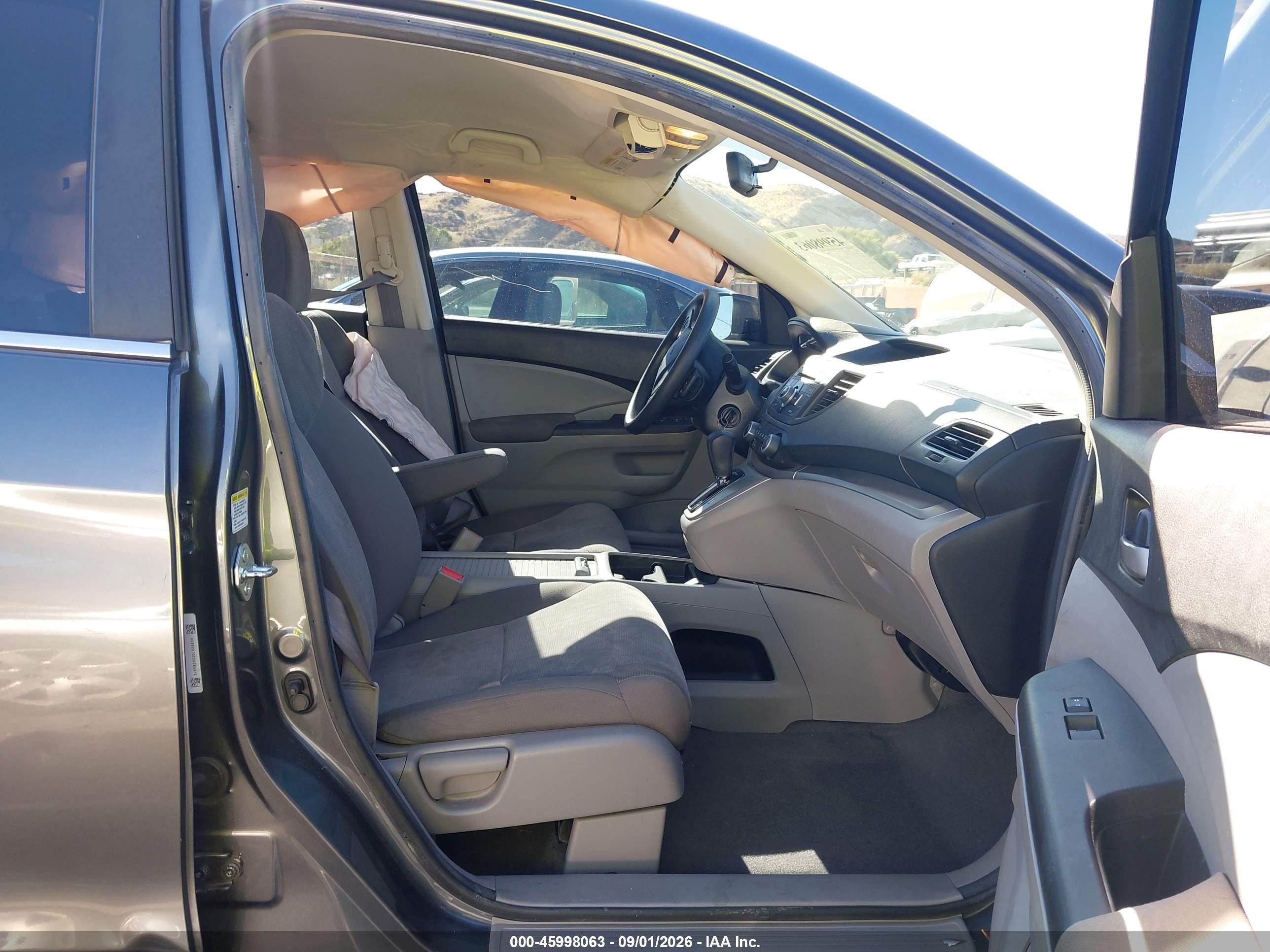 2013 Honda Cr-v Lx Gray vin: 5J6RM3H32DL038839