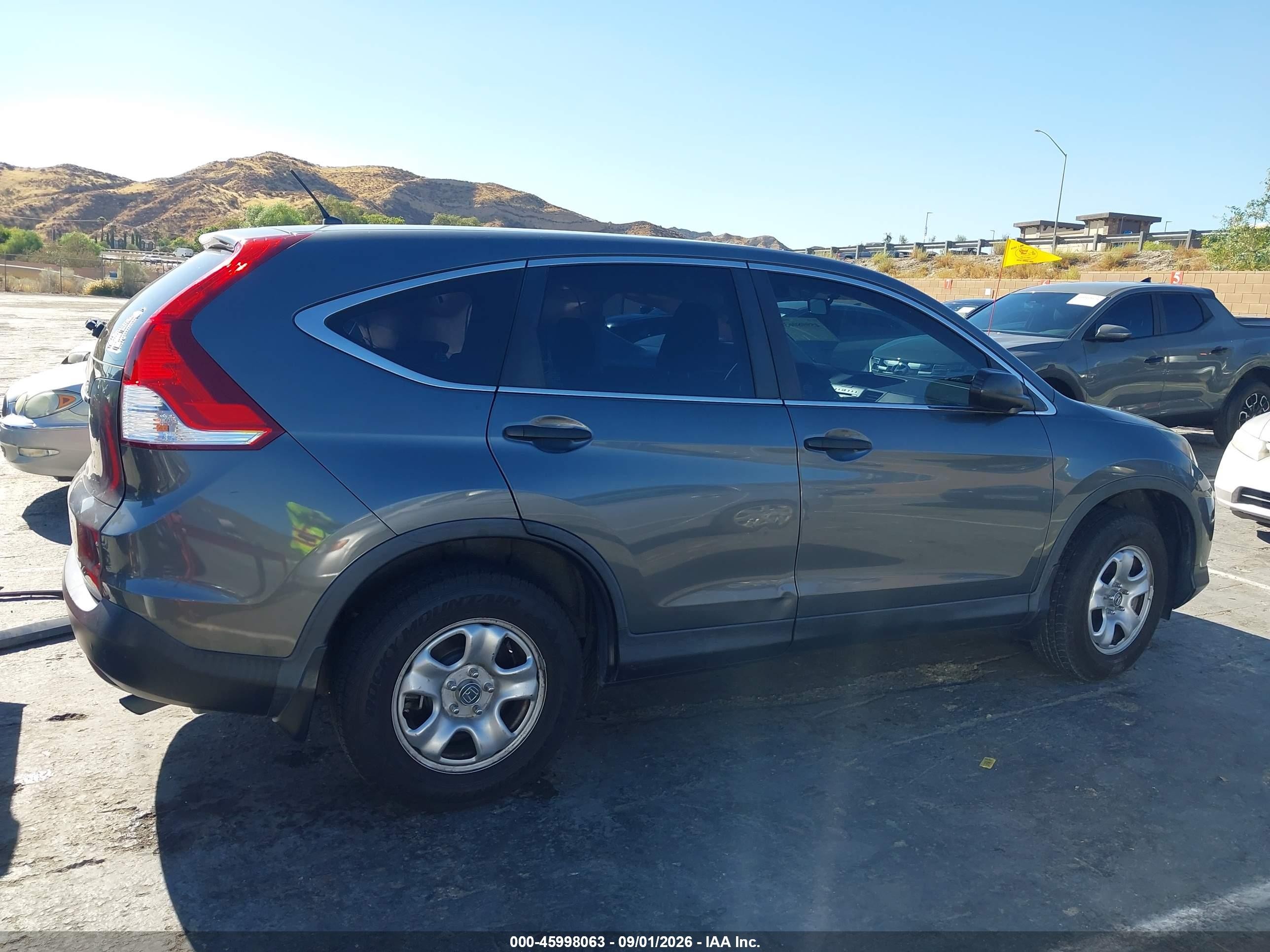 2013 Honda Cr-v Lx Gray vin: 5J6RM3H32DL038839