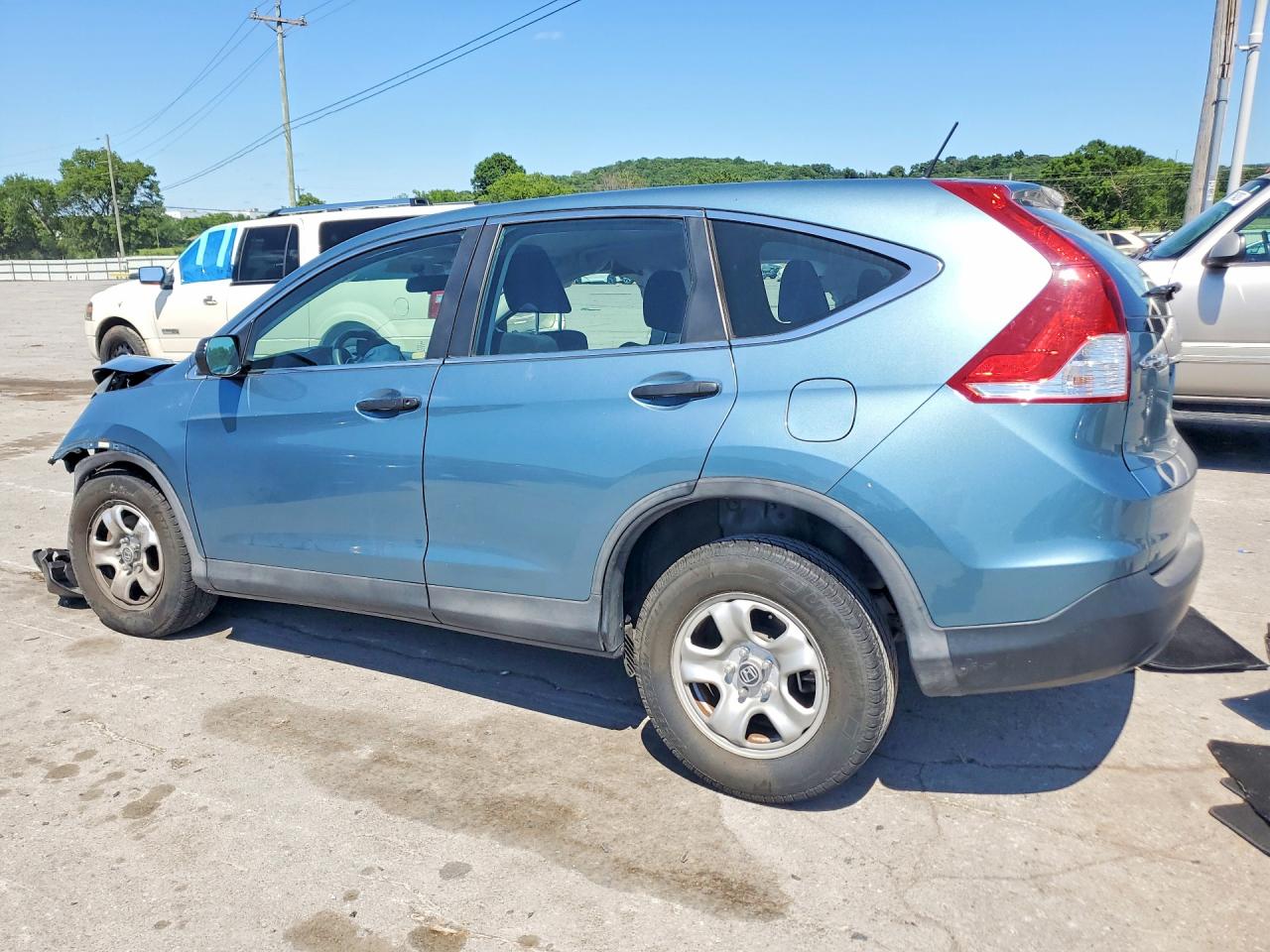 2013 Honda Cr-v Lx Blue vin: 5J6RM3H32DL046150