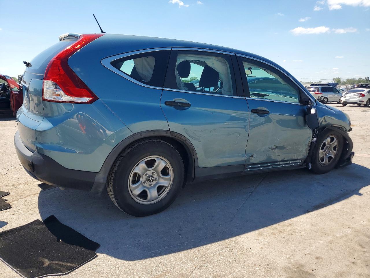 2013 Honda Cr-v Lx Blue vin: 5J6RM3H32DL046150