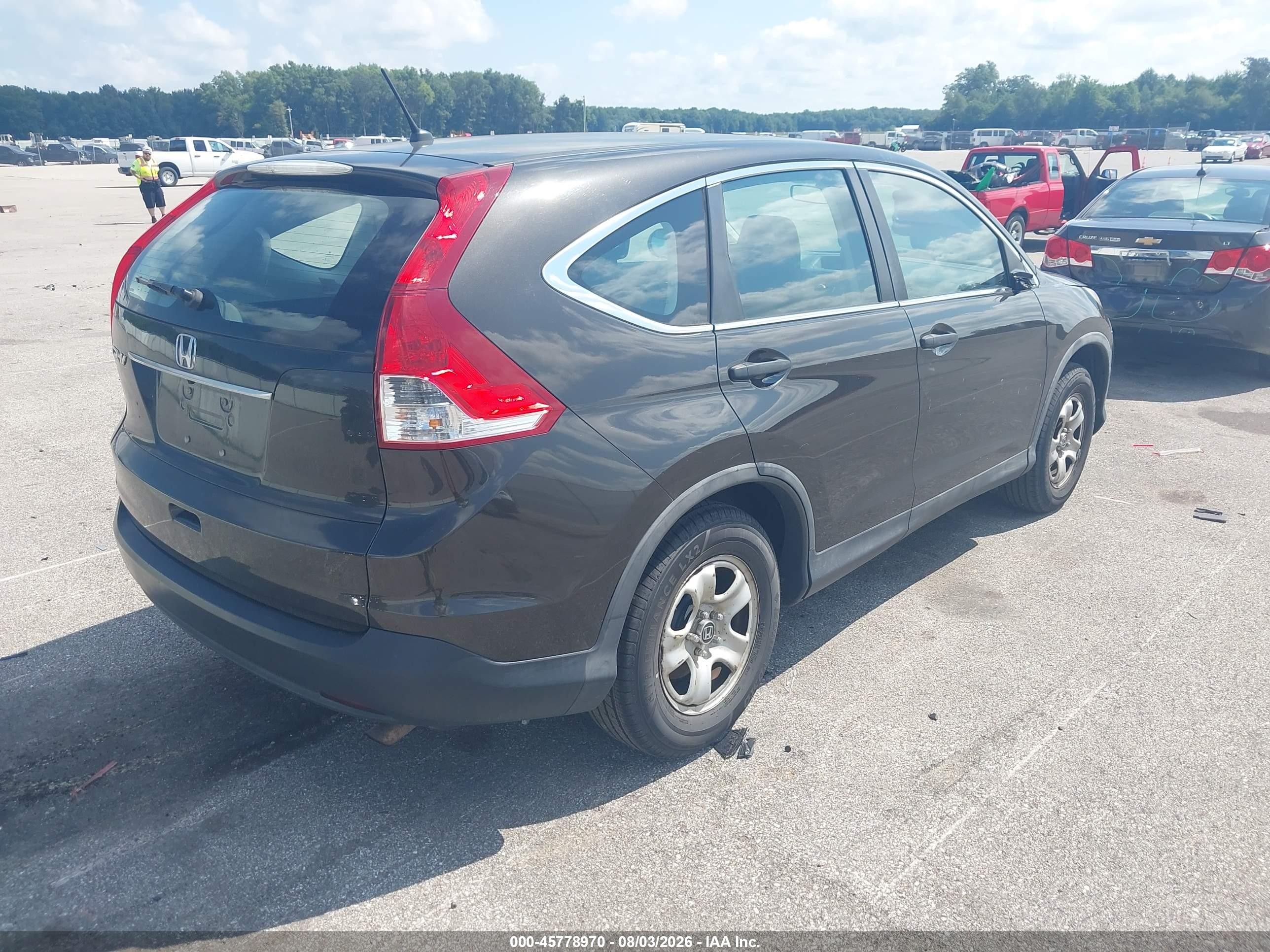 2014 Honda Cr-v Lx Brown vin: 5J6RM3H32EL019080