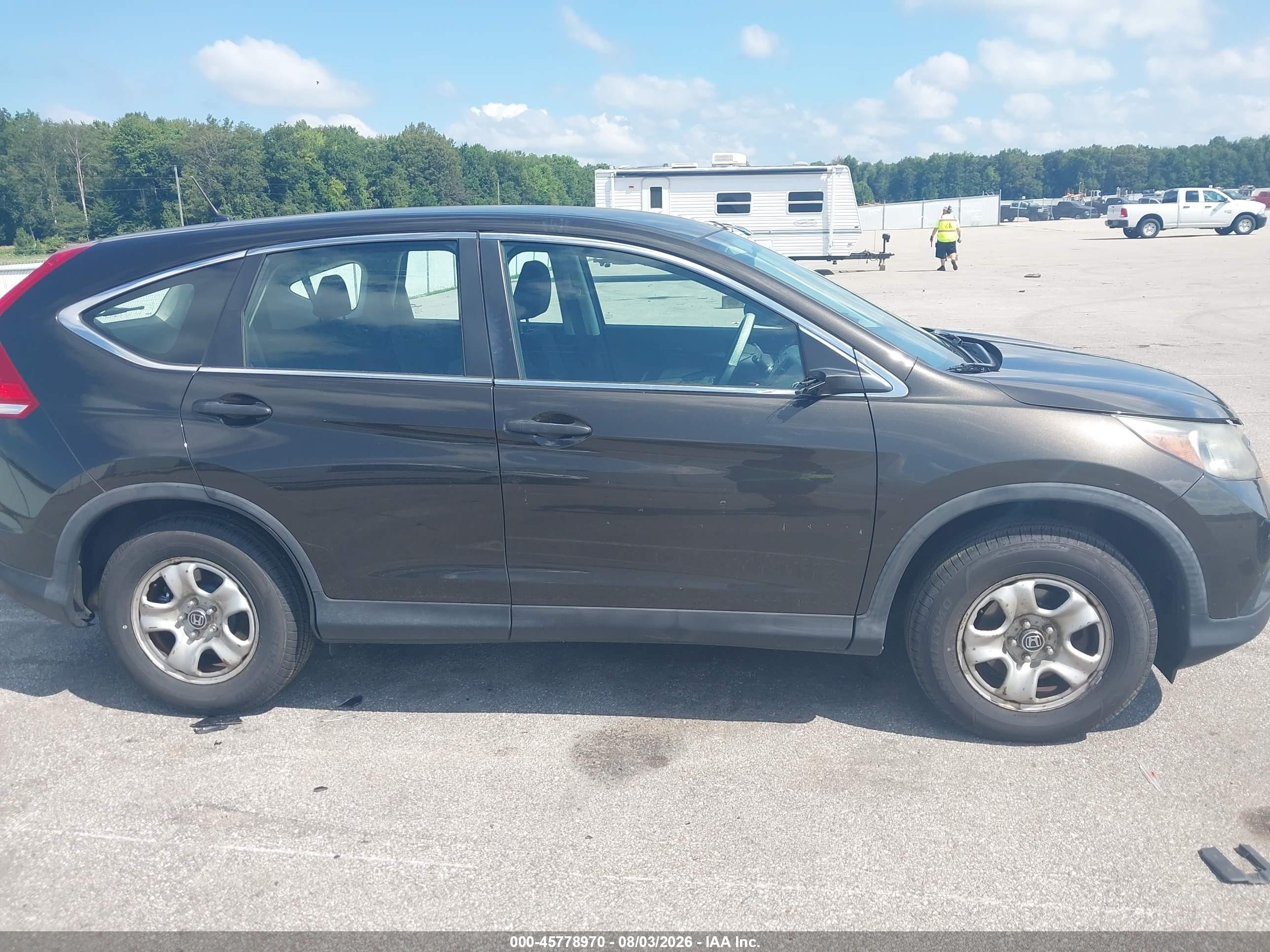 2014 Honda Cr-v Lx Brown vin: 5J6RM3H32EL019080