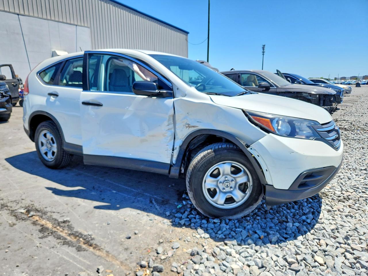 2014 Honda Cr-v Lx White vin: 5J6RM3H32EL022206