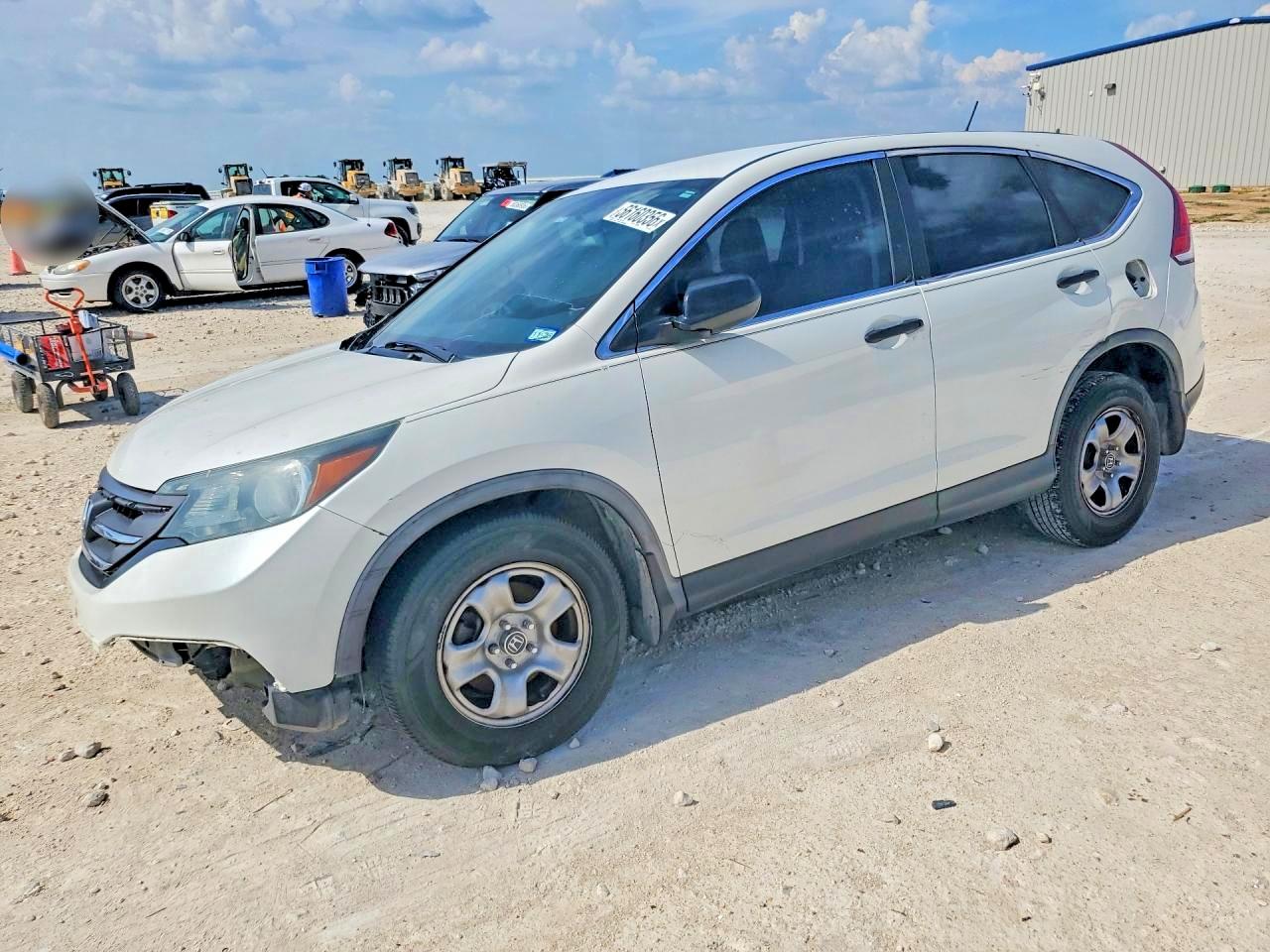 2014 Honda Cr-v Lx White vin: 5J6RM3H32EL024778