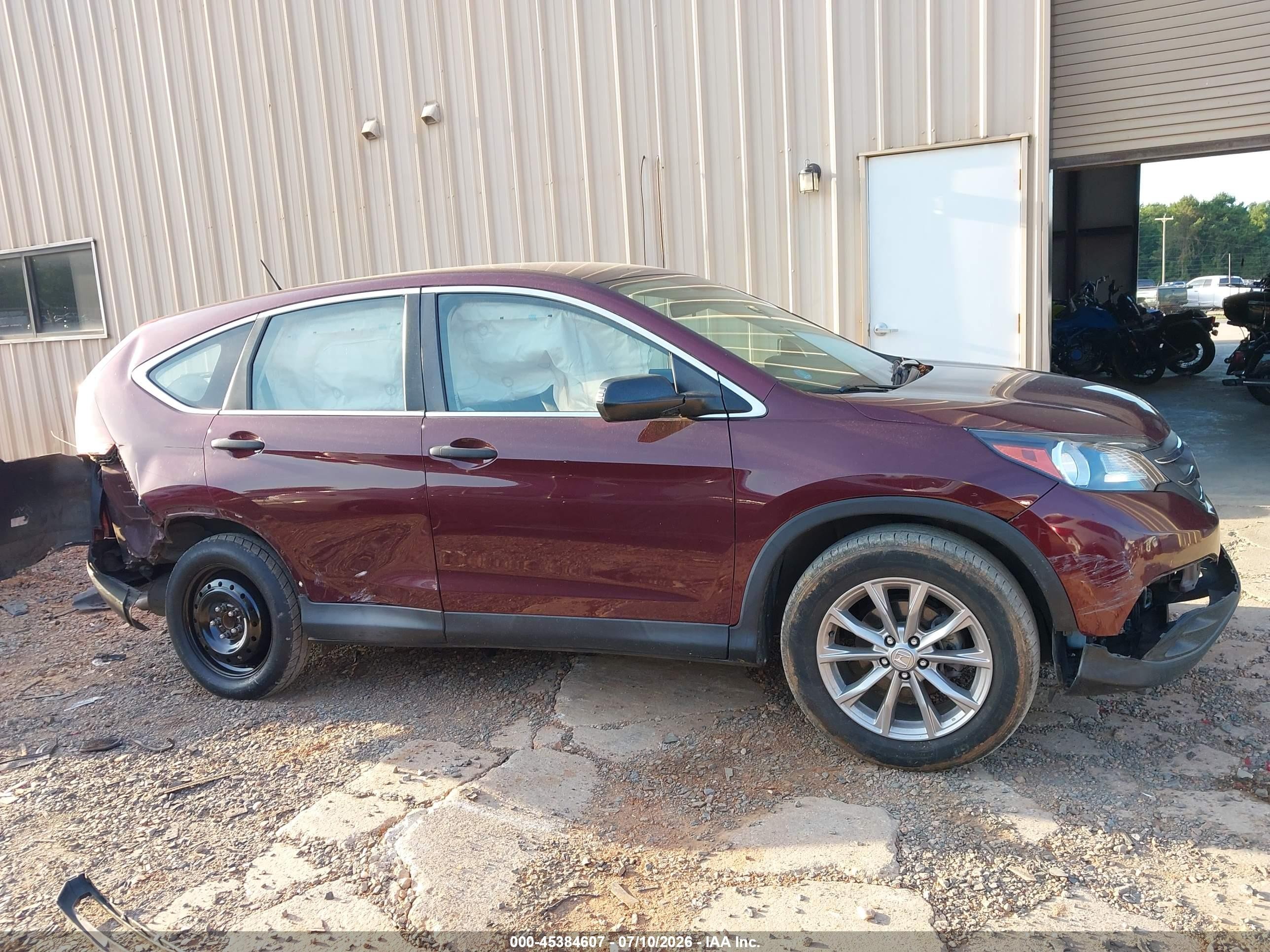 2014 Honda Cr-v Lx Burgundy vin: 5J6RM3H32EL029947