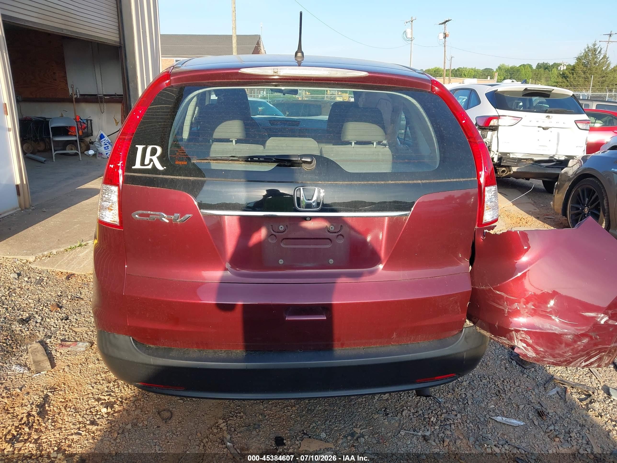 2014 Honda Cr-v Lx Burgundy vin: 5J6RM3H32EL029947