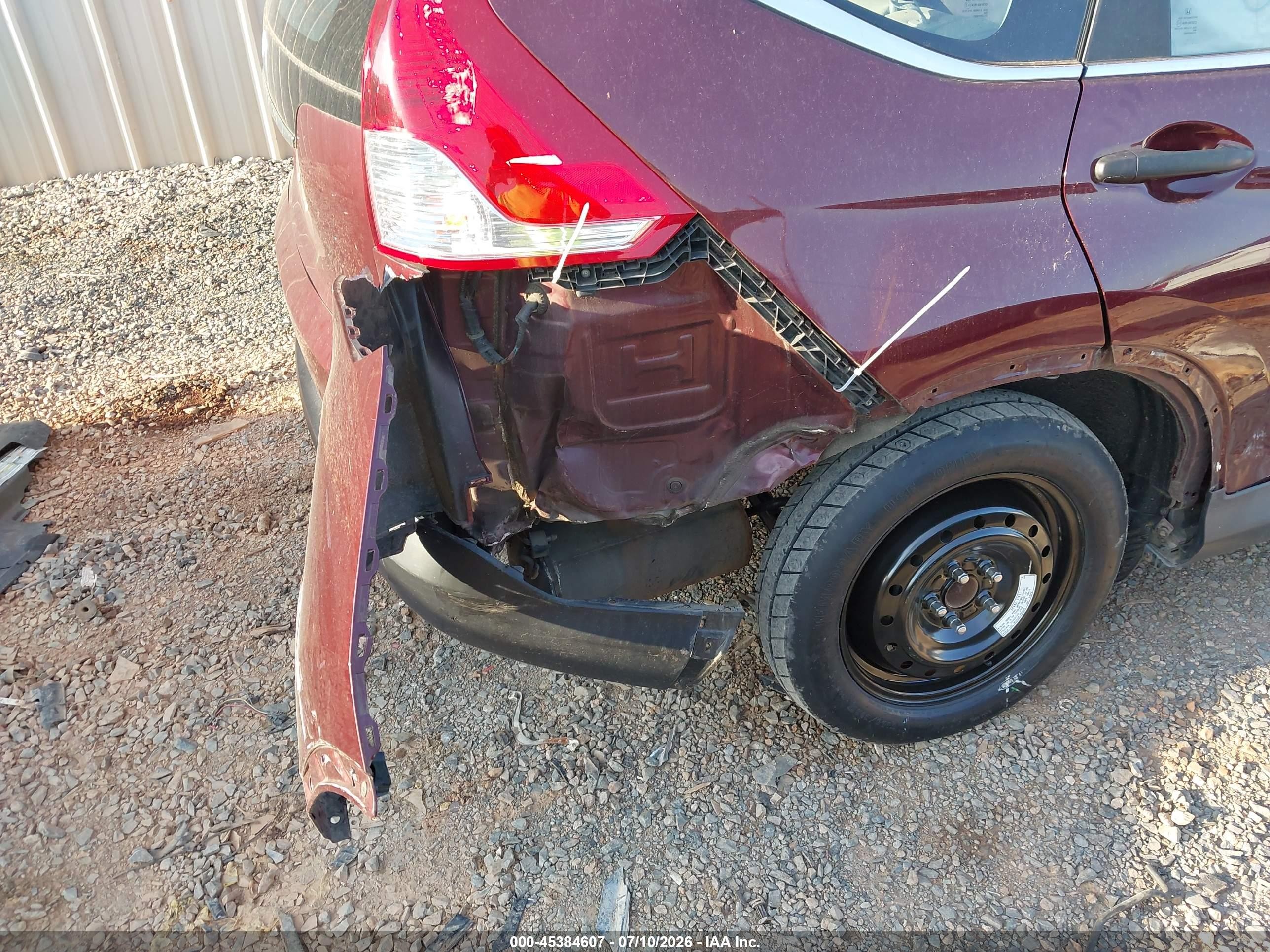 2014 Honda Cr-v Lx Burgundy vin: 5J6RM3H32EL029947