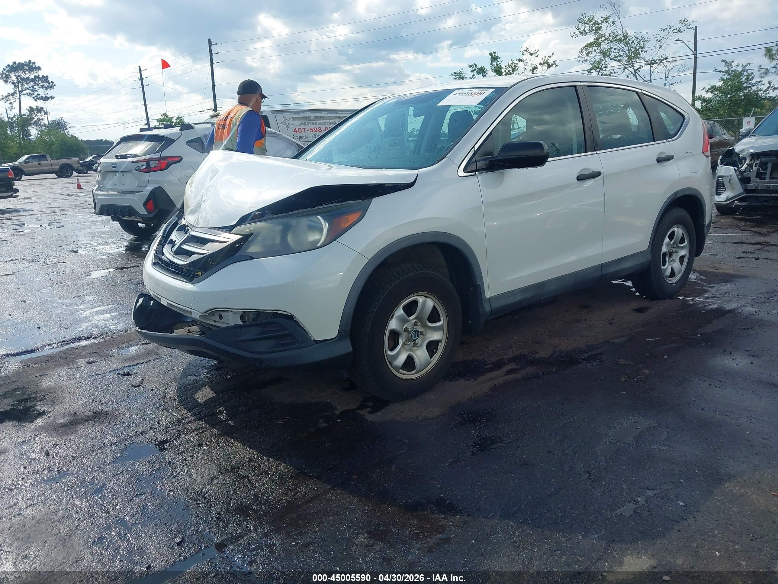 2014 Honda Cr-v Lx Белый vin: 5J6RM3H32EL034615