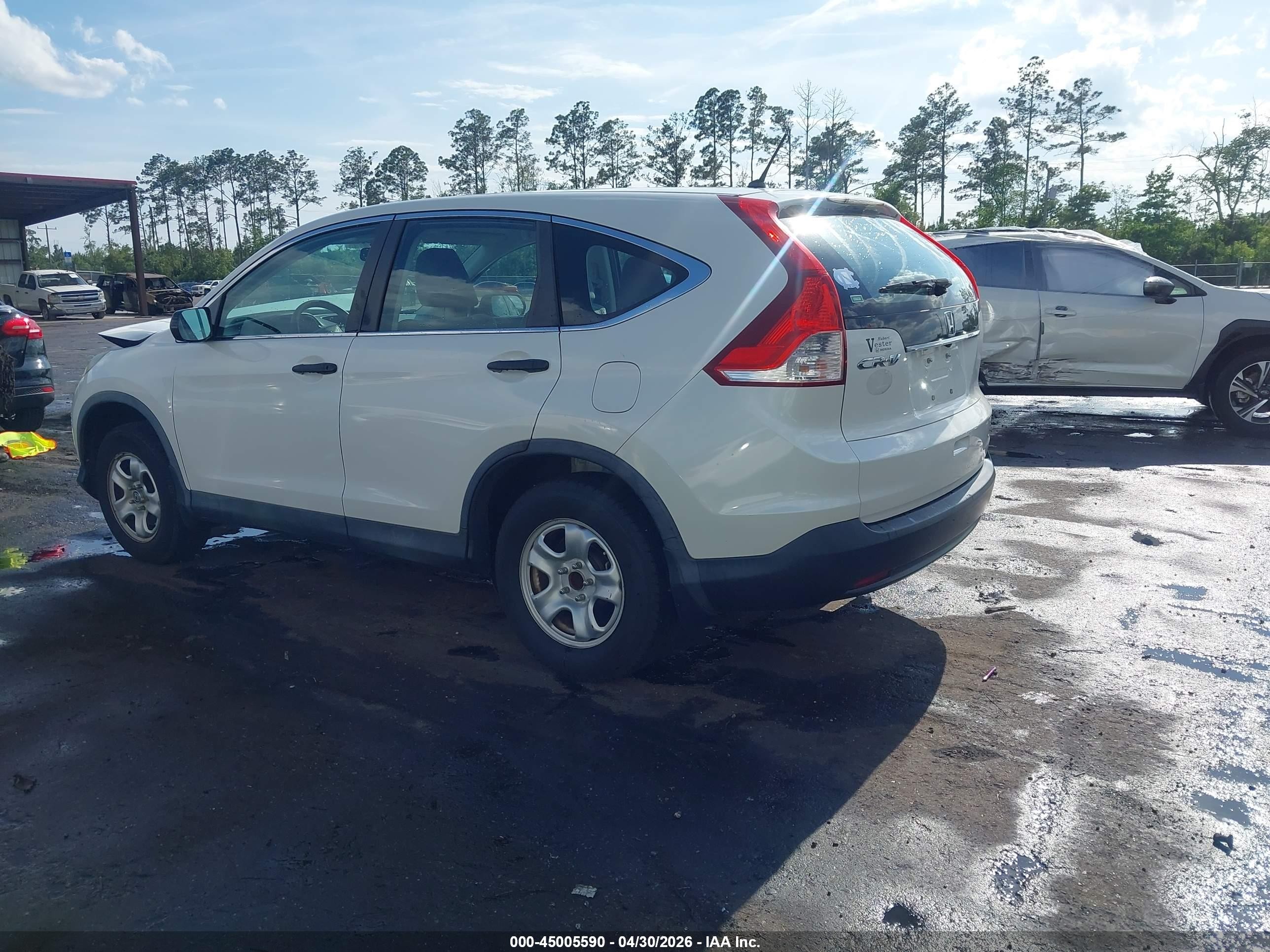 2014 Honda Cr-v Lx Белый vin: 5J6RM3H32EL034615