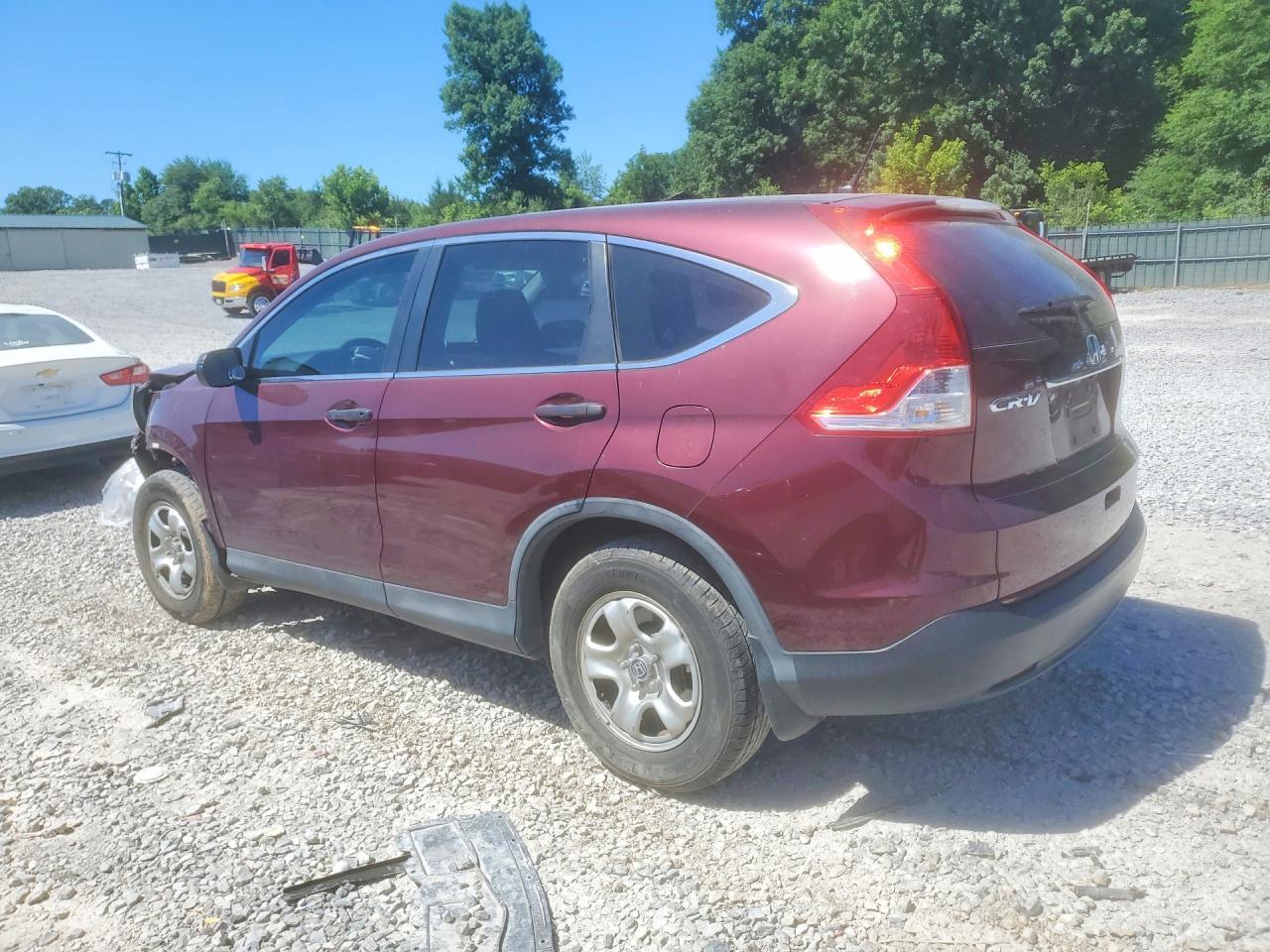 2014 Honda Cr-v Lx Maroon vin: 5J6RM3H32EL040429