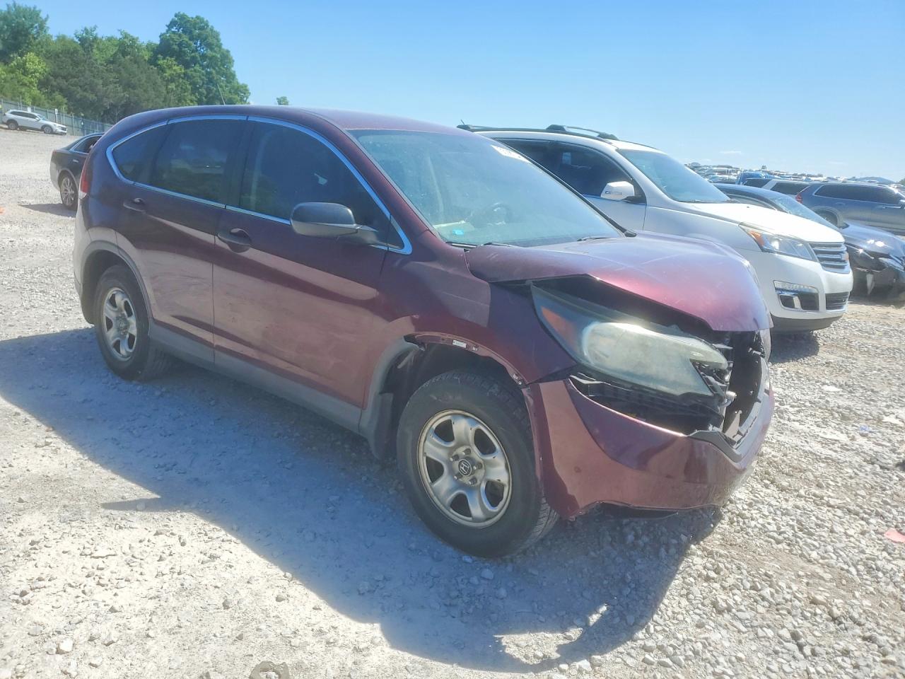 2014 Honda Cr-v Lx Maroon vin: 5J6RM3H32EL040429