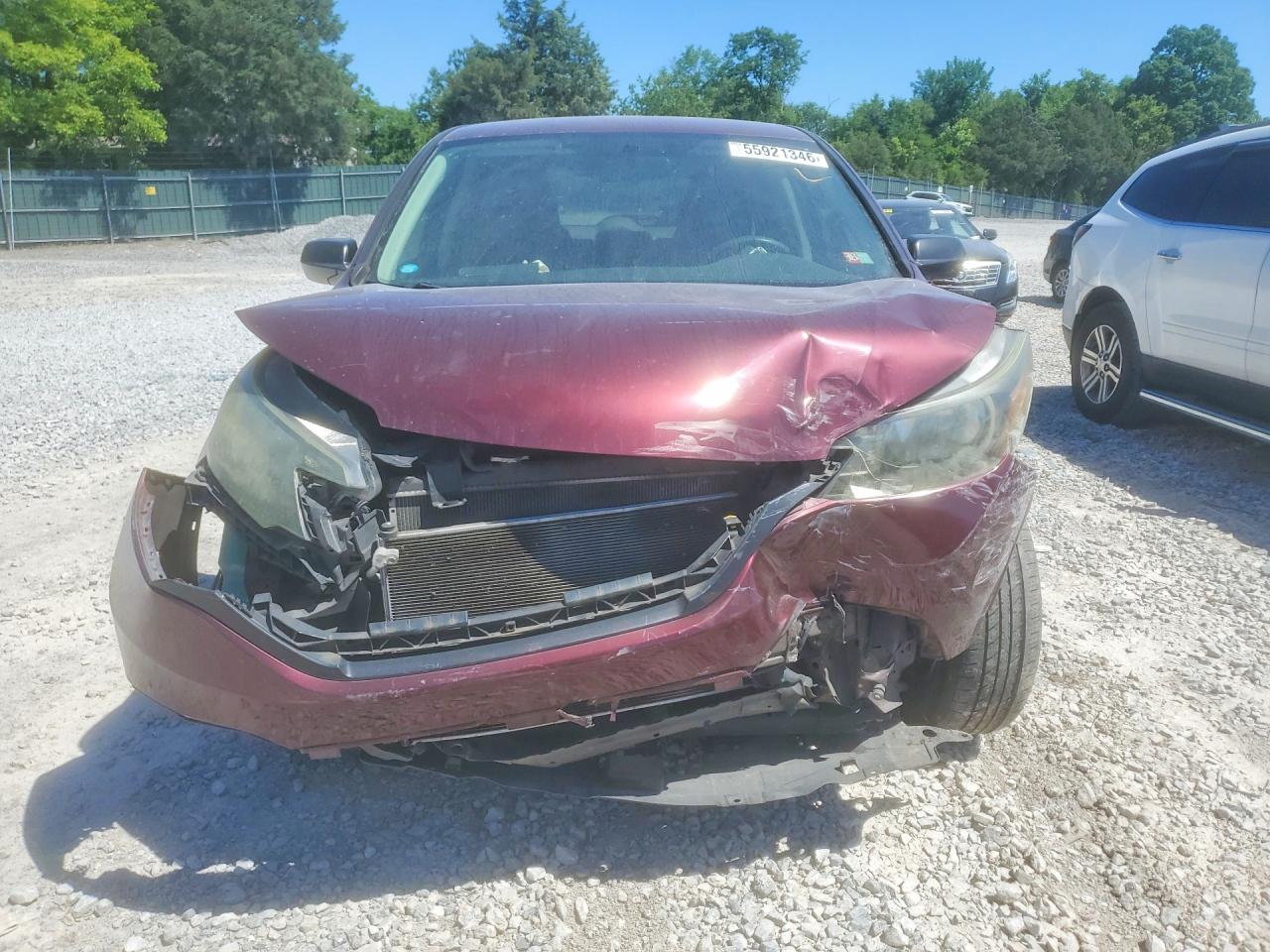 2014 Honda Cr-v Lx Maroon vin: 5J6RM3H32EL040429