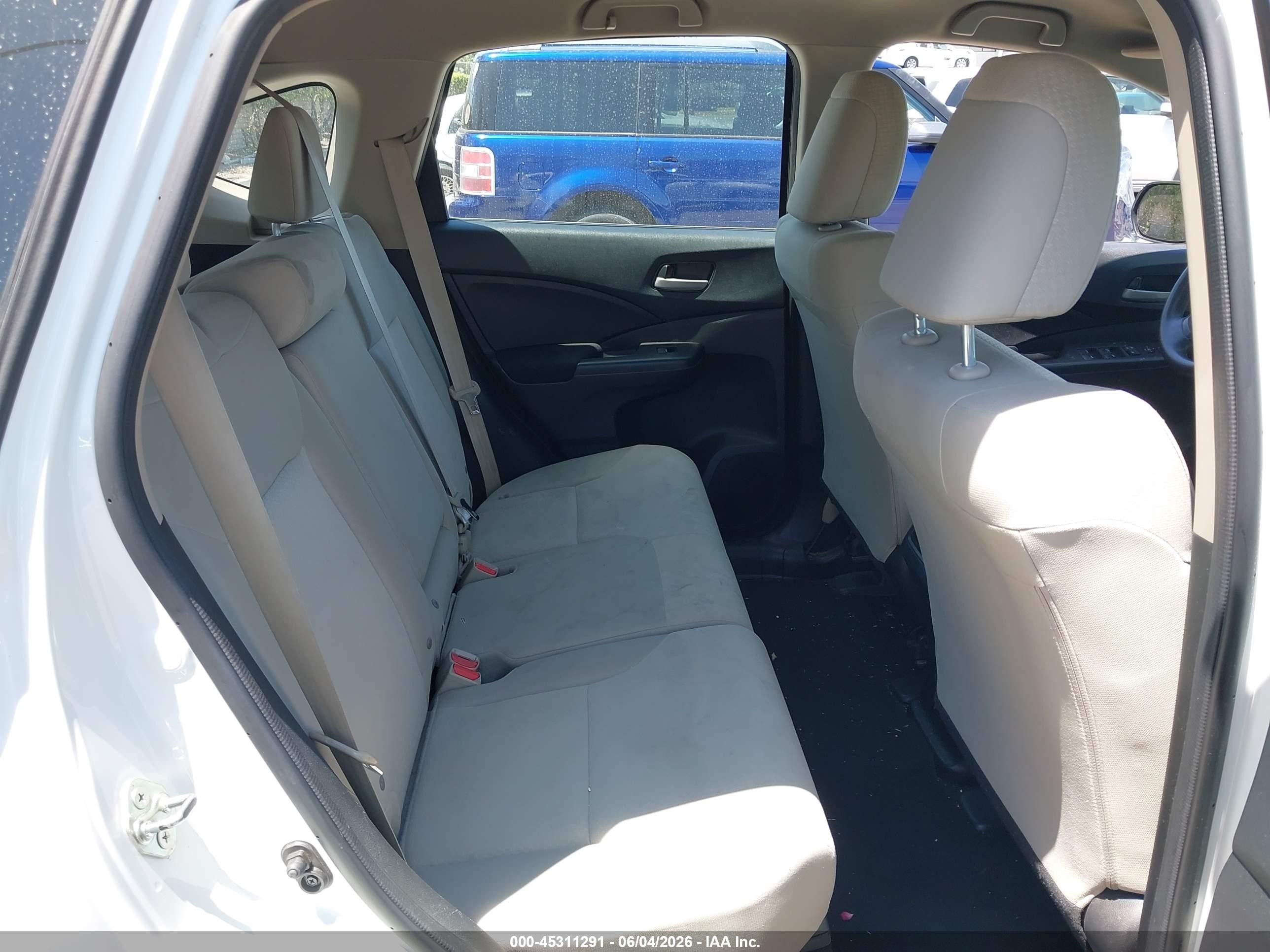 2015 Honda Cr-v Lx White vin: 5J6RM3H32FL012177