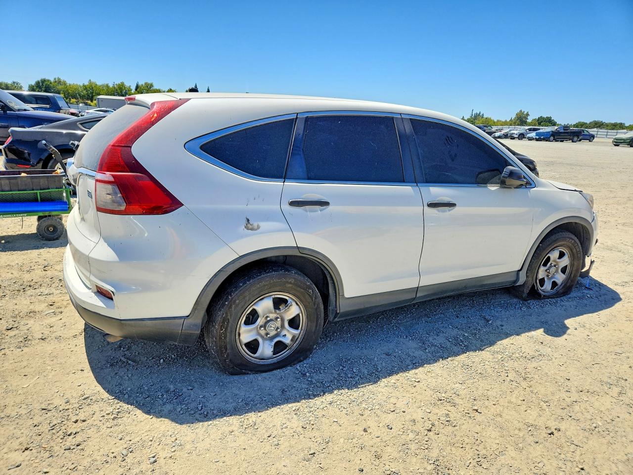 2015 Honda Cr-v Lx White vin: 5J6RM3H32FL012308