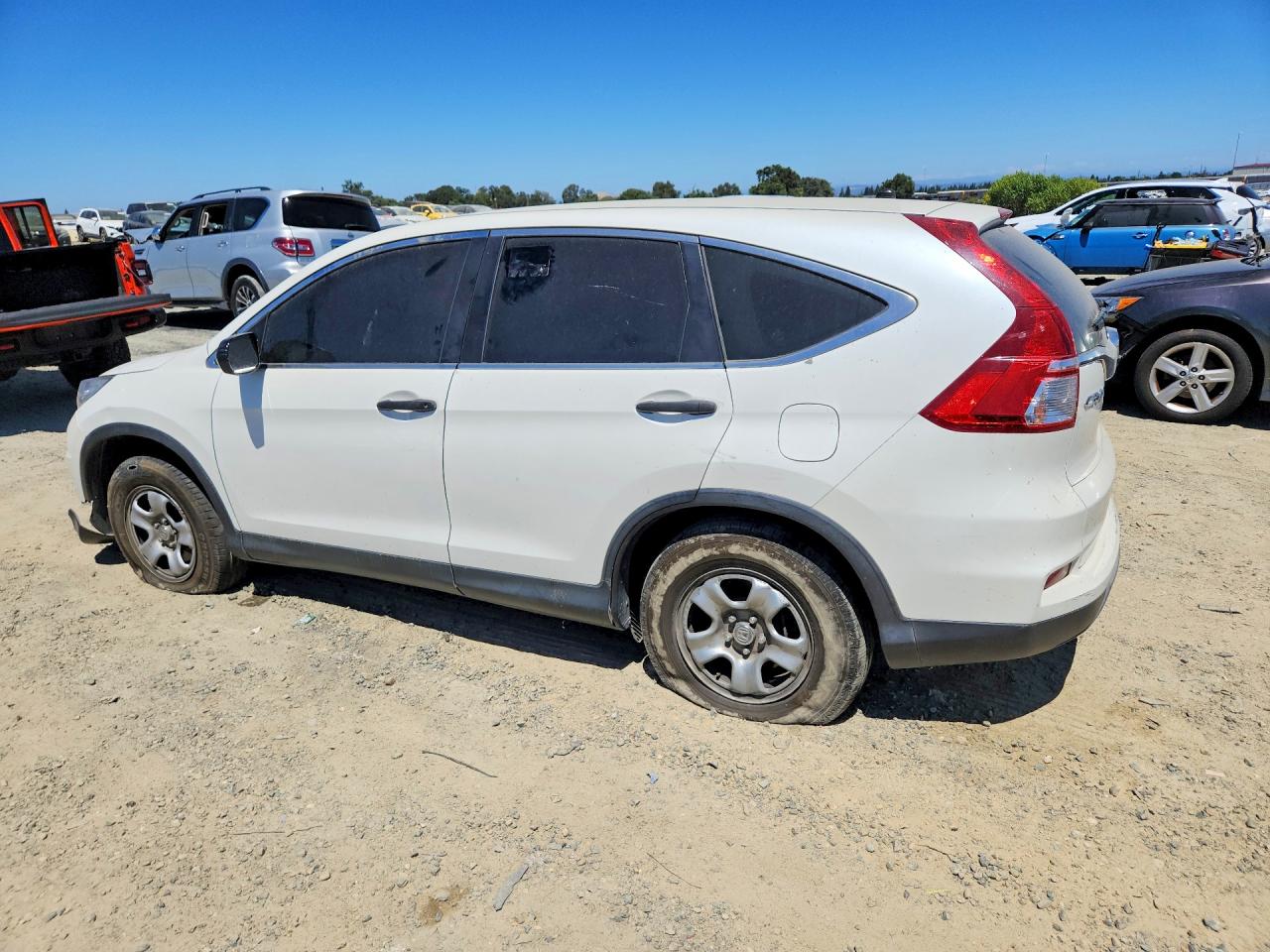 2015 Honda Cr-v Lx White vin: 5J6RM3H32FL012308