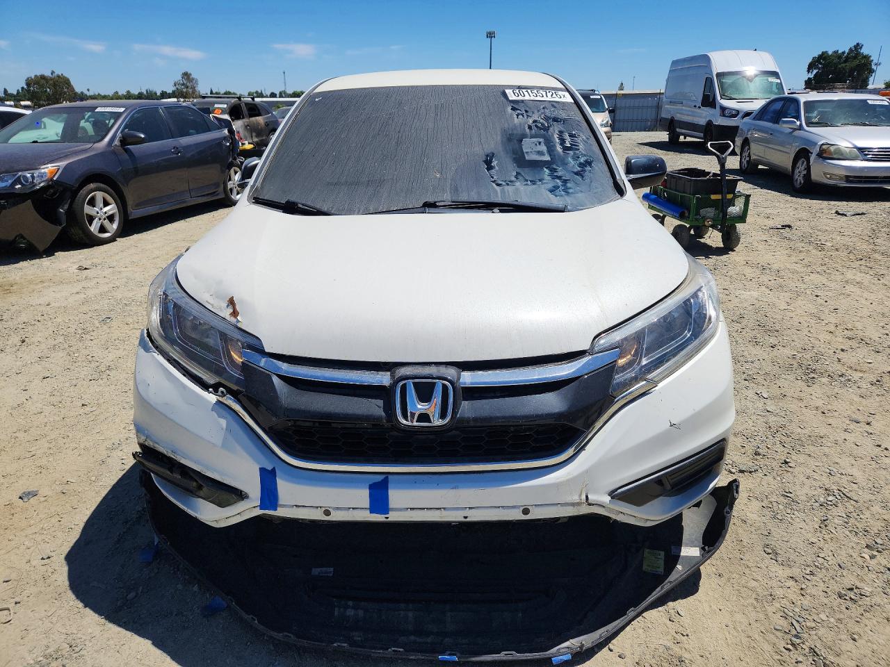 2015 Honda Cr-v Lx White vin: 5J6RM3H32FL012308
