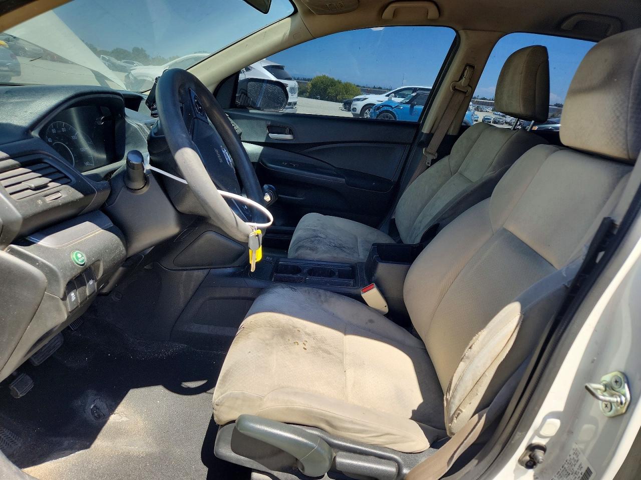 2015 Honda Cr-v Lx White vin: 5J6RM3H32FL012308