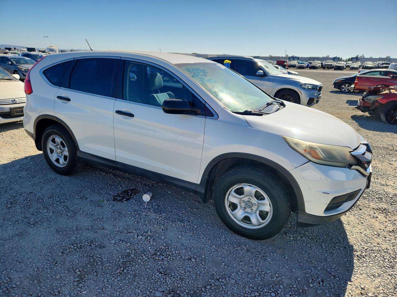 2015 Honda Cr-v Lx White vin: 5J6RM3H32FL025446