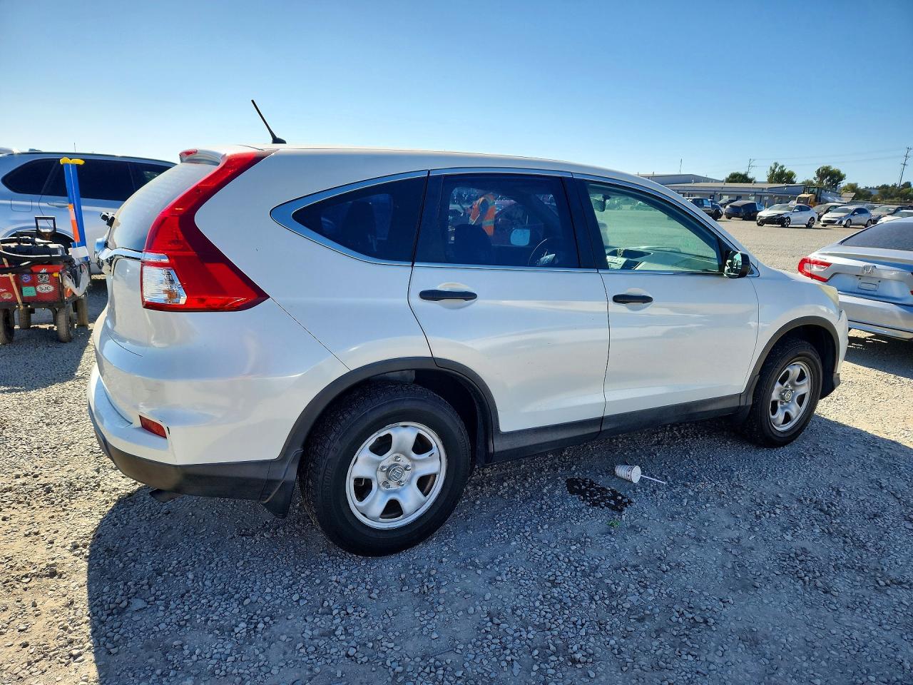 2015 Honda Cr-v Lx White vin: 5J6RM3H32FL025446