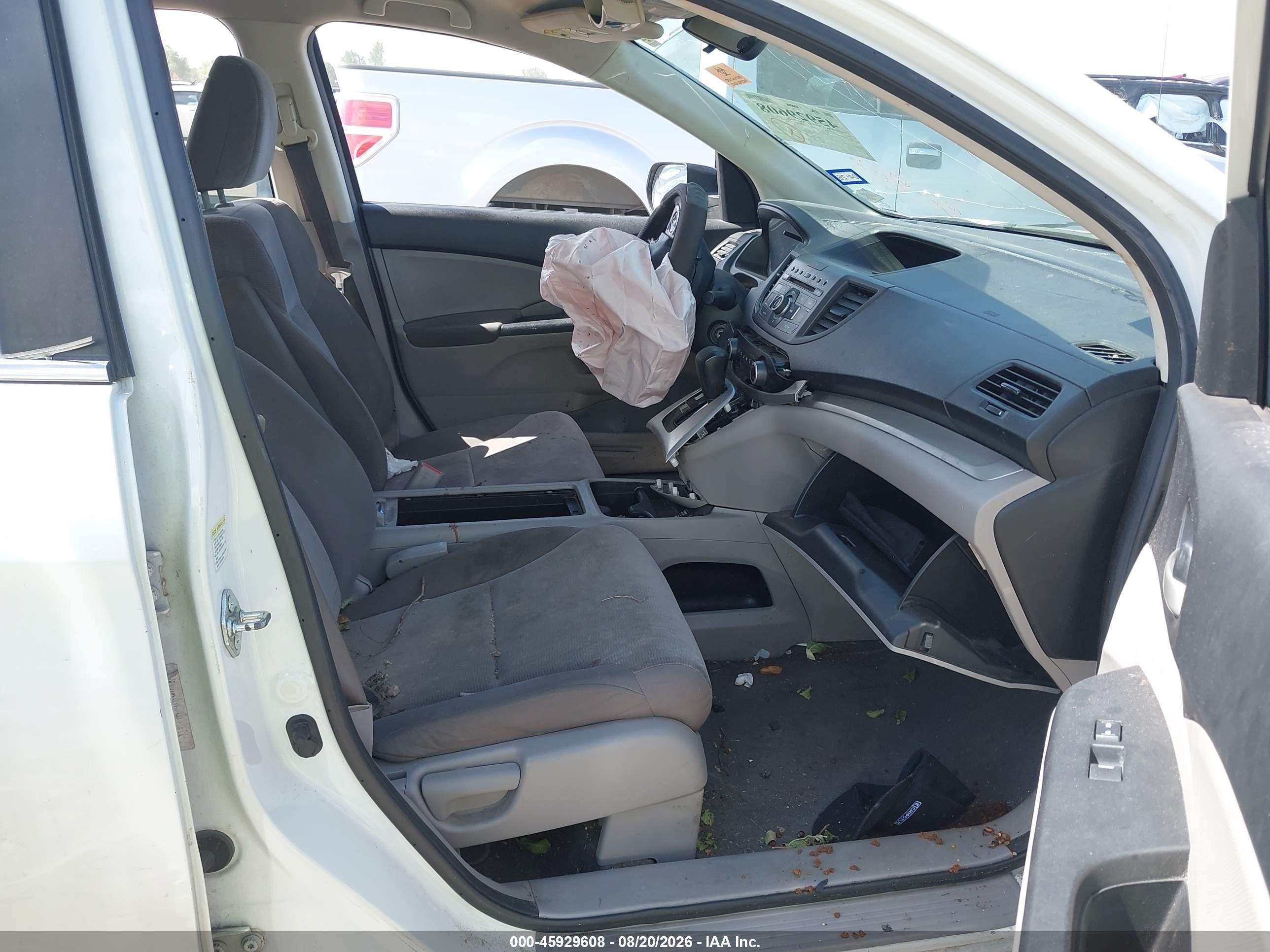2013 Honda Cr-v Lx White vin: 5J6RM3H33DL030295