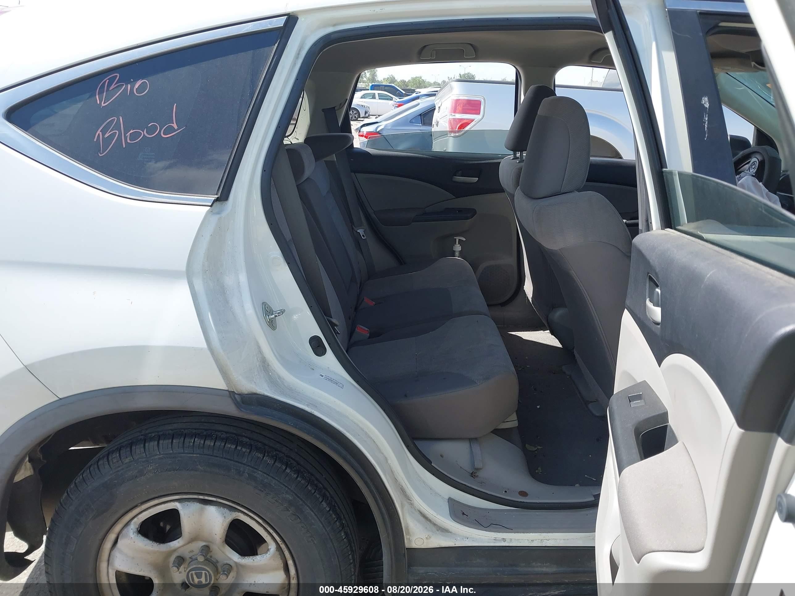 2013 Honda Cr-v Lx White vin: 5J6RM3H33DL030295