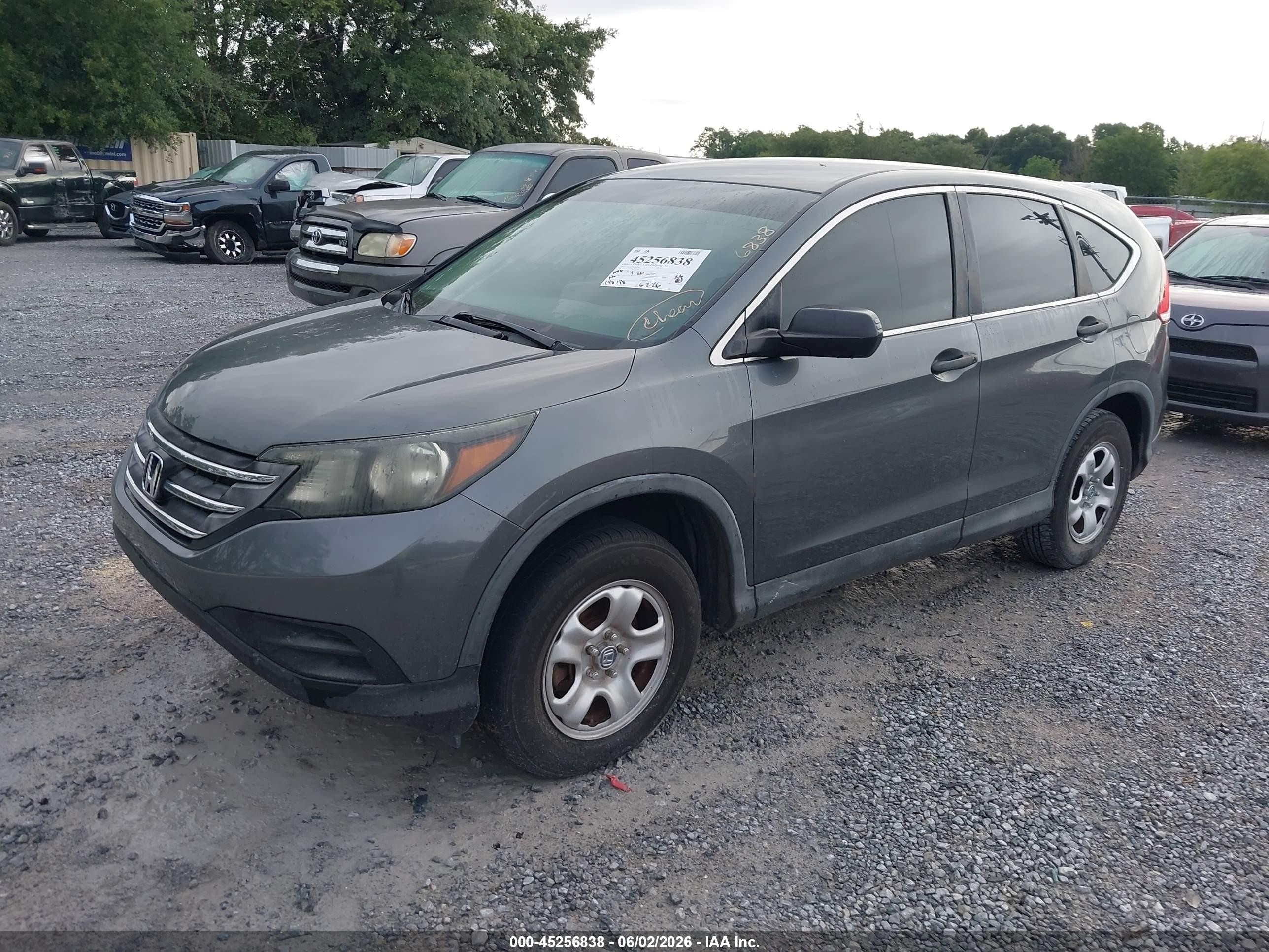 2013 Honda Cr-v Lx Gray vin: 5J6RM3H33DL031270