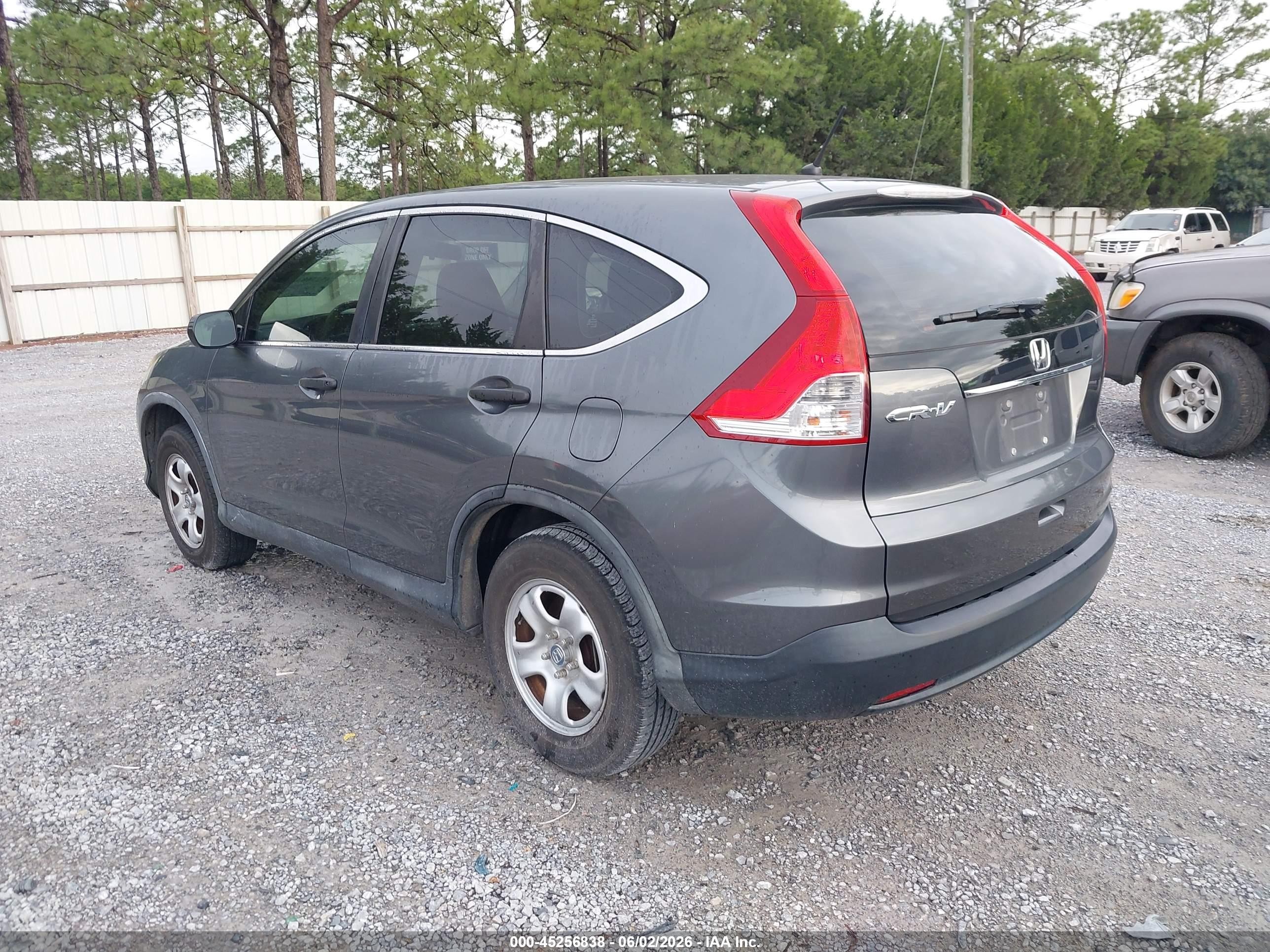 2013 Honda Cr-v Lx Gray vin: 5J6RM3H33DL031270