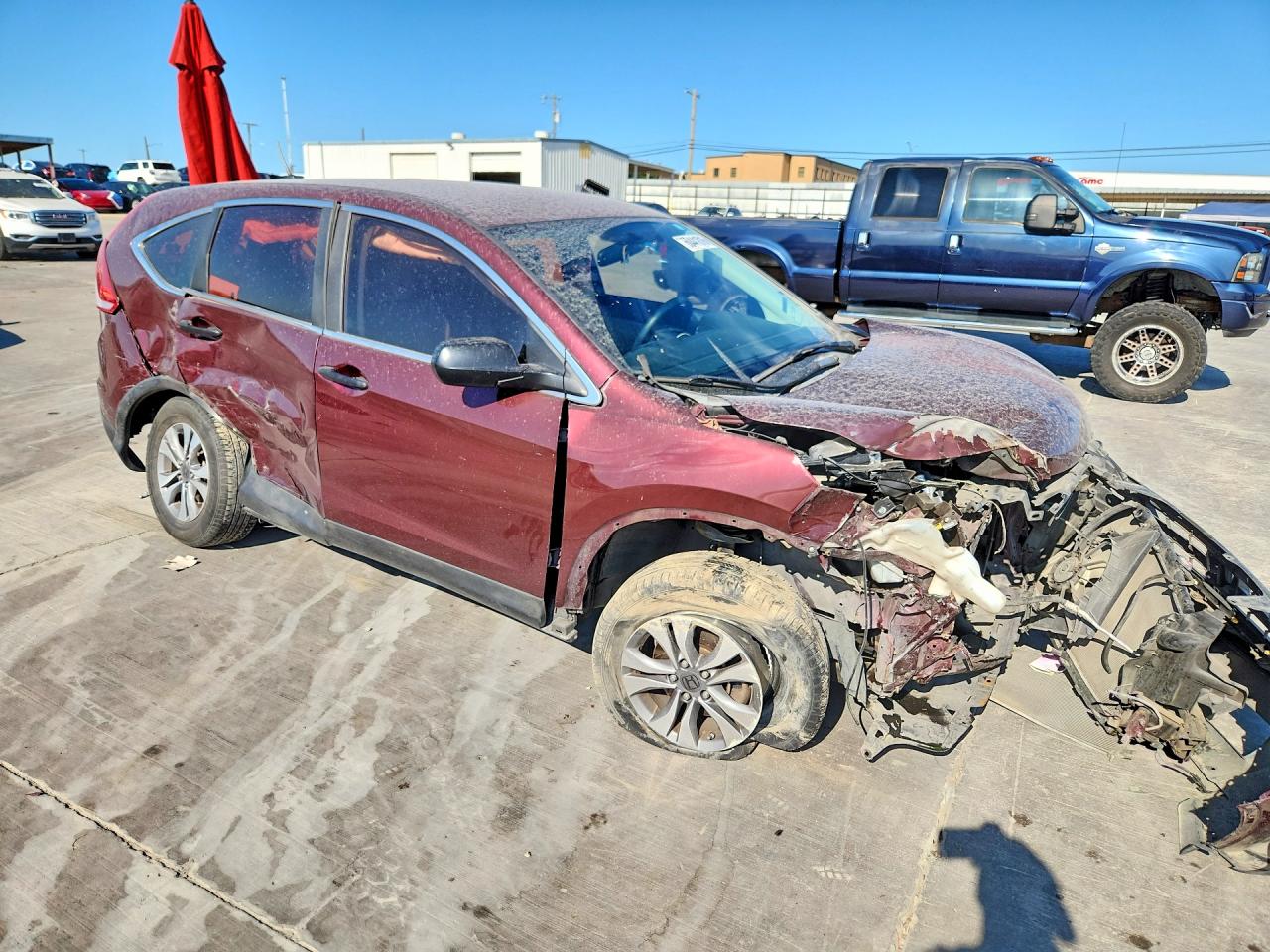 2013 Honda Cr-v Lx Maroon vin: 5J6RM3H33DL038400