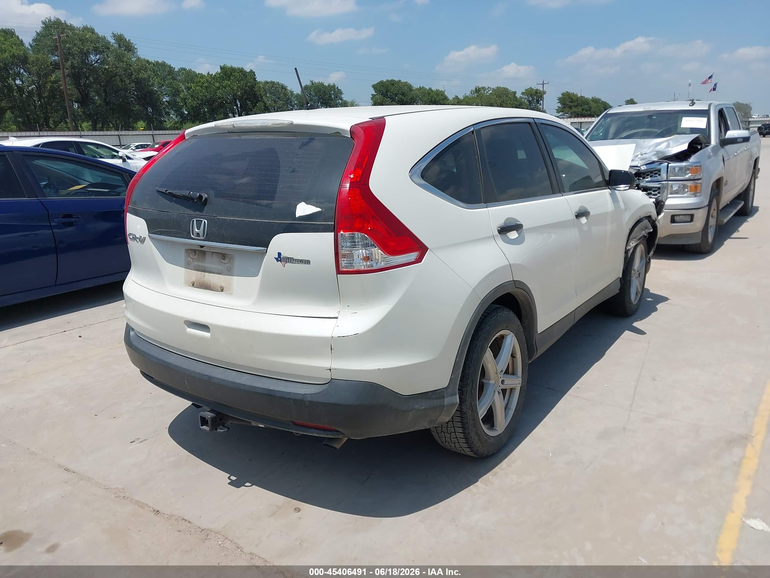 2014 Honda Cr-v Lx Белый vin: 5J6RM3H33EL000425