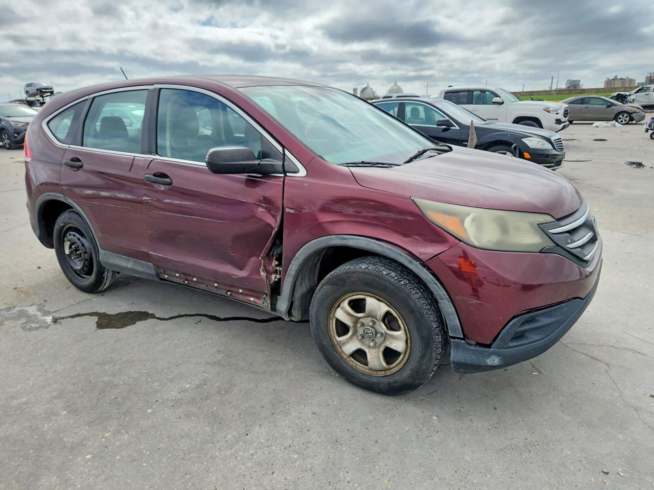 2014 Honda Cr-v Lx Red vin: 5J6RM3H33EL005561