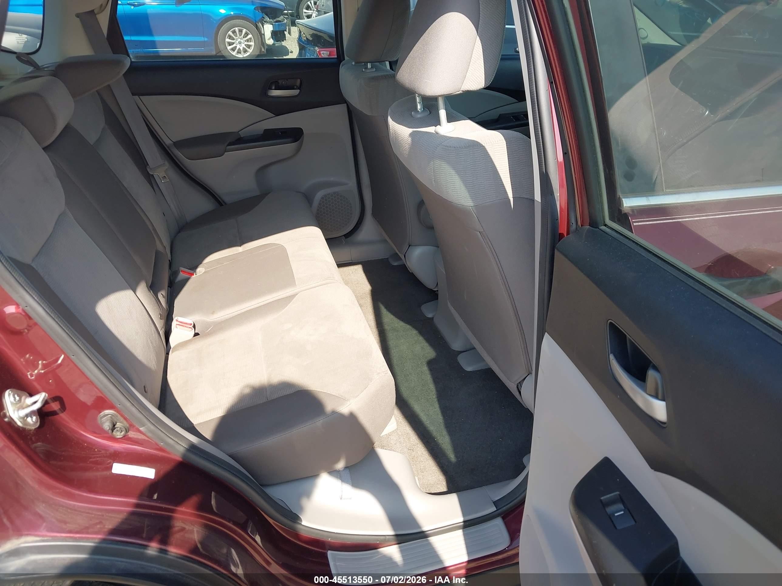 2014 Honda Cr-v Lx Maroon vin: 5J6RM3H33EL007620